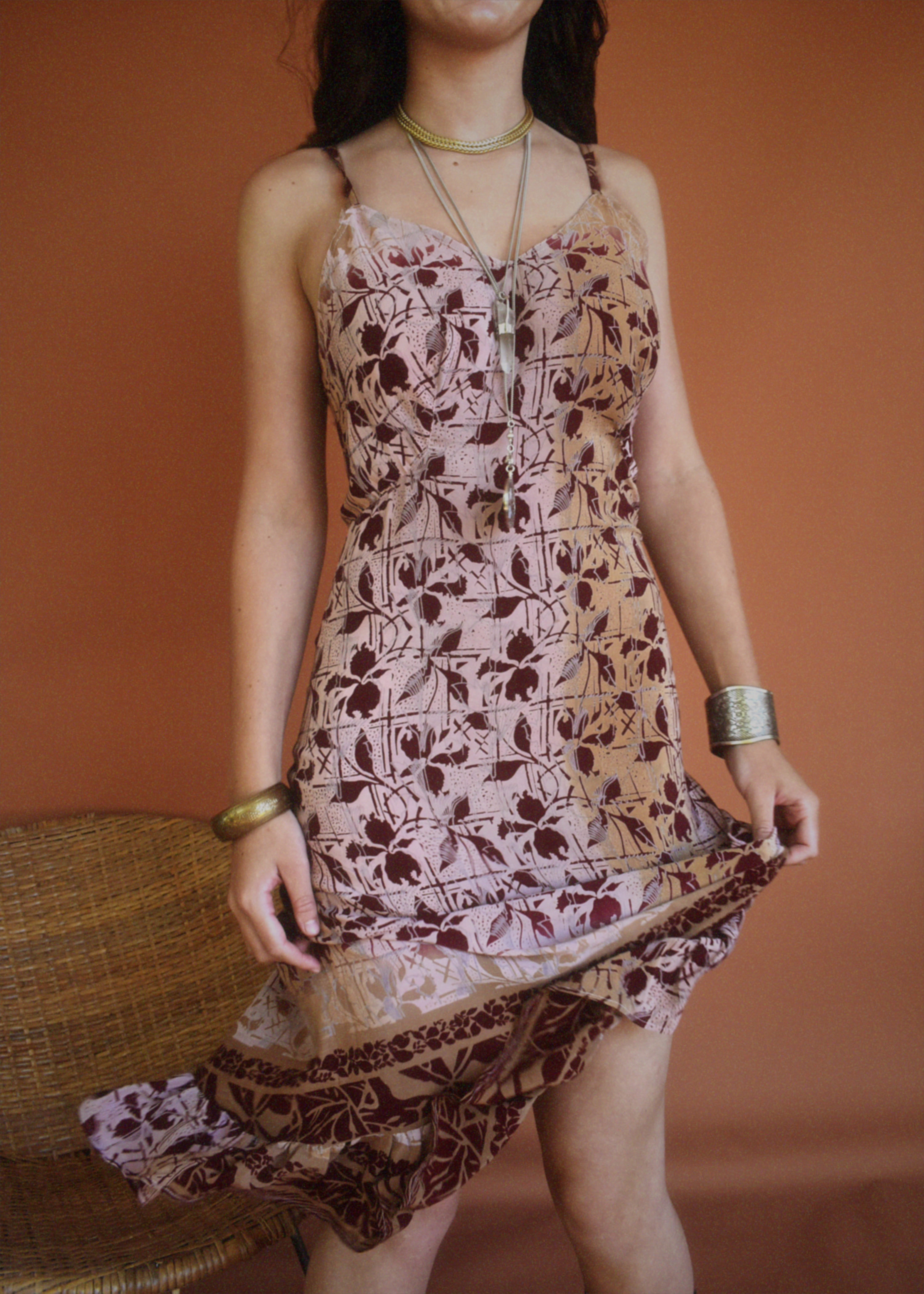 Rumex Silk Slip Dress ~ Nasturtium M