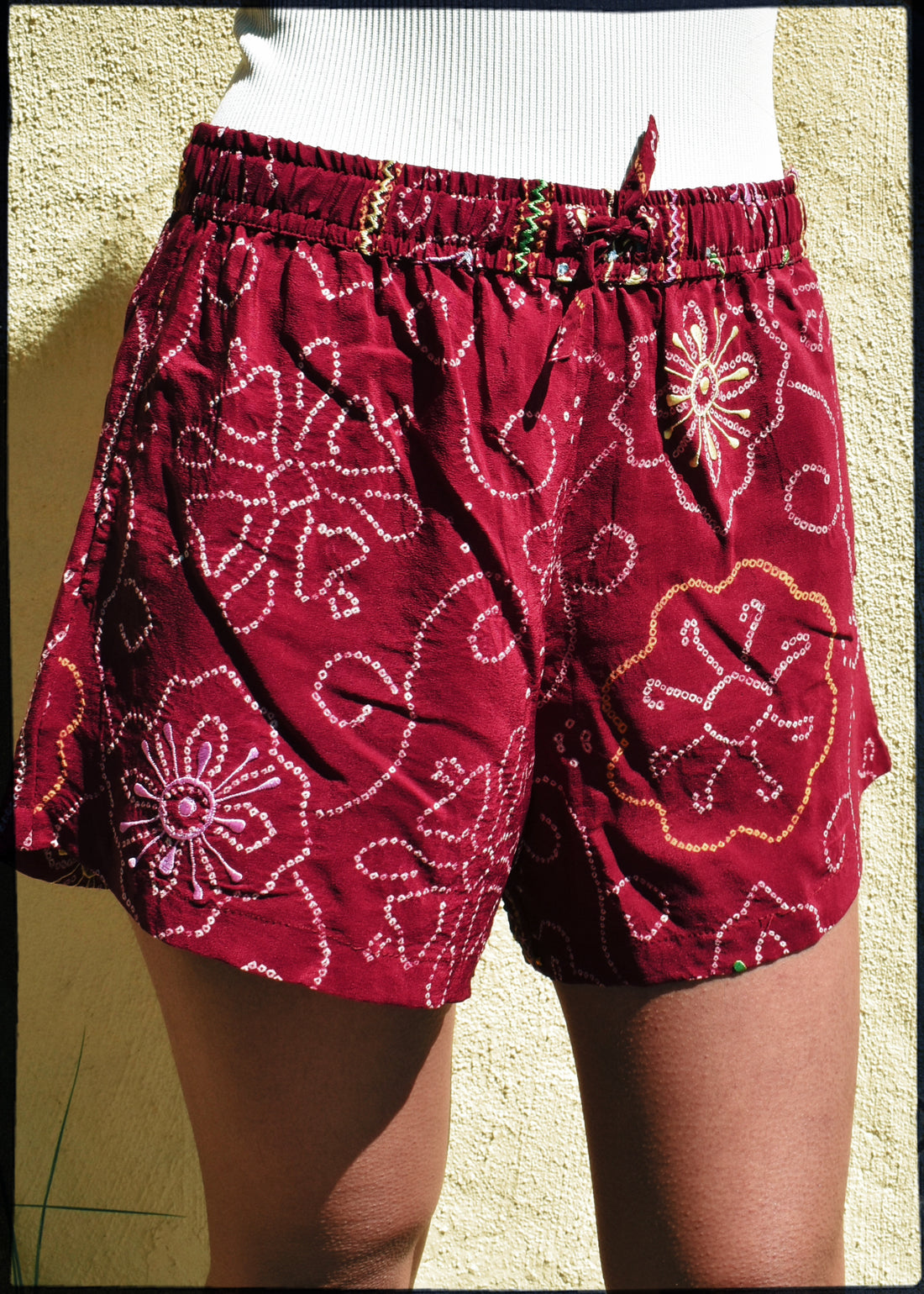Fumaria Silk Shorts ~ Pomegranate XS