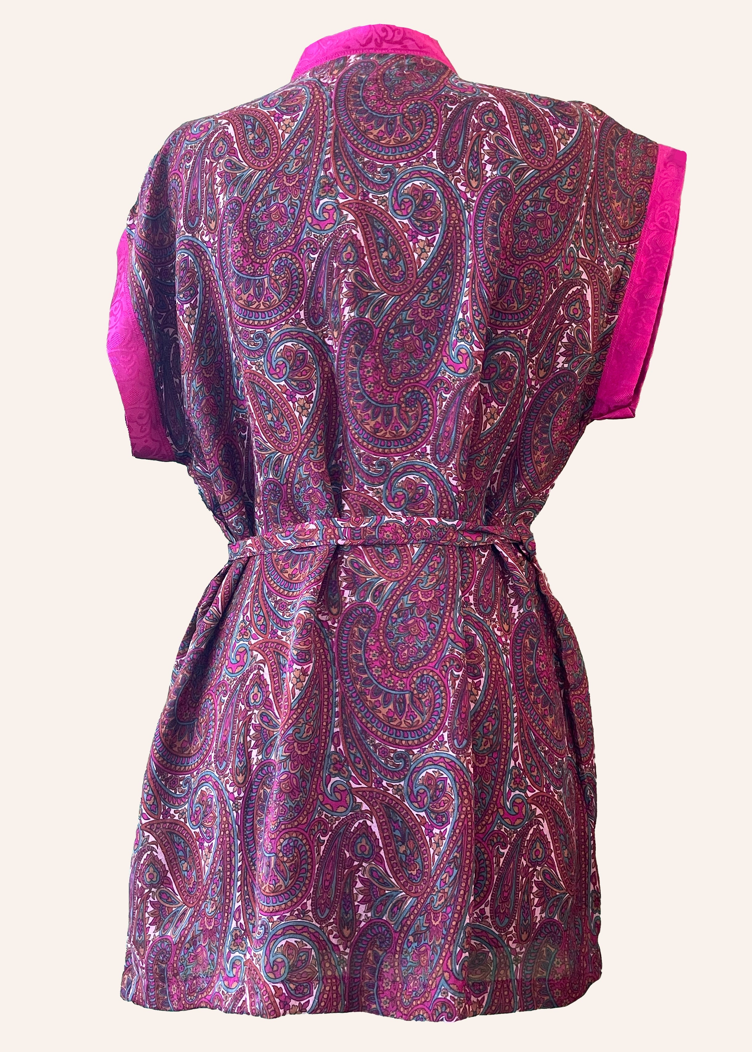 Pilea Silk Wrap Boudoir Top ~ Cabaret