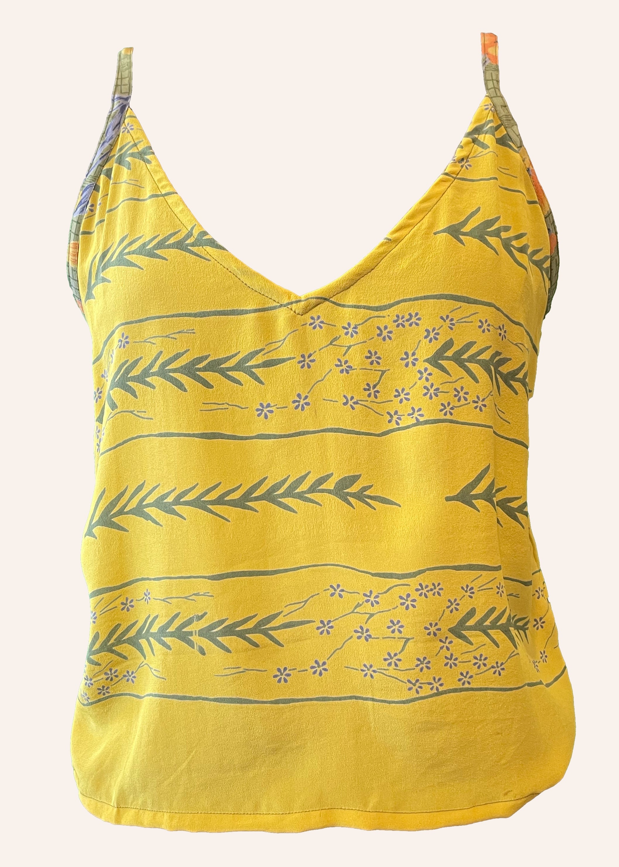 Reseda Silk Crepe Camisole Top ~ Canary S