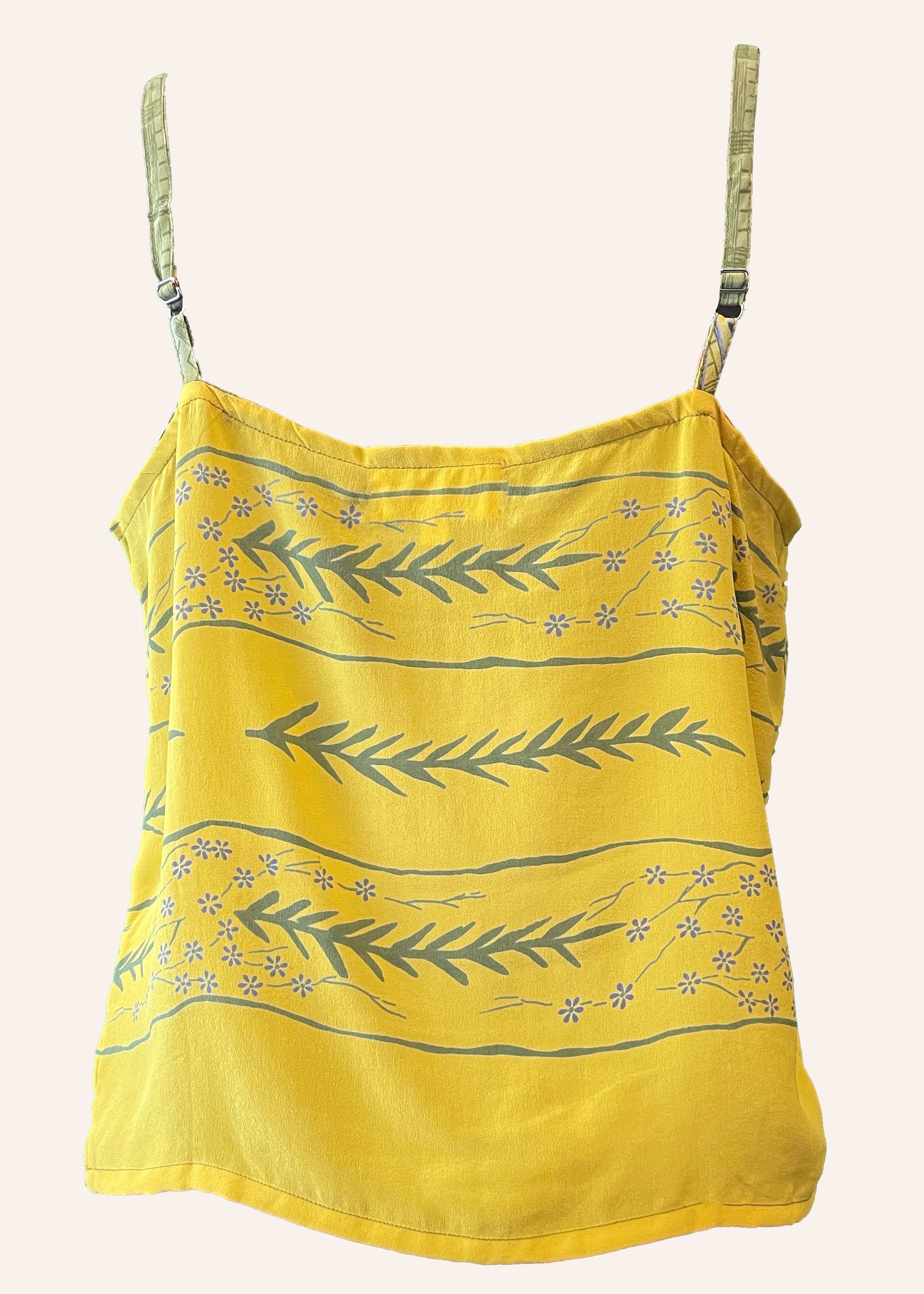 Reseda Silk Crepe Camisole Top ~ Canary S