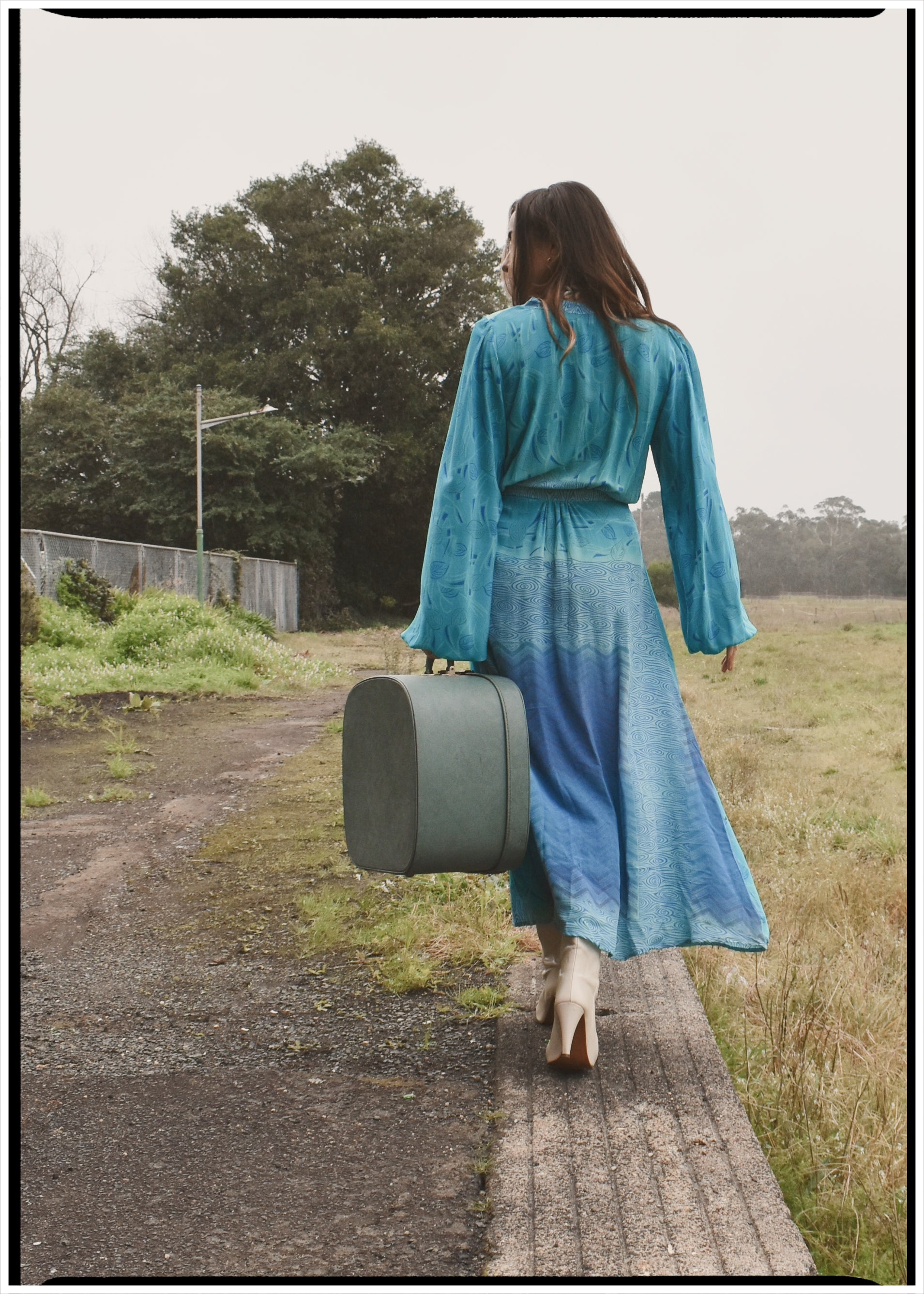 Caladium Silk Wrap Dress ~ Celestial S