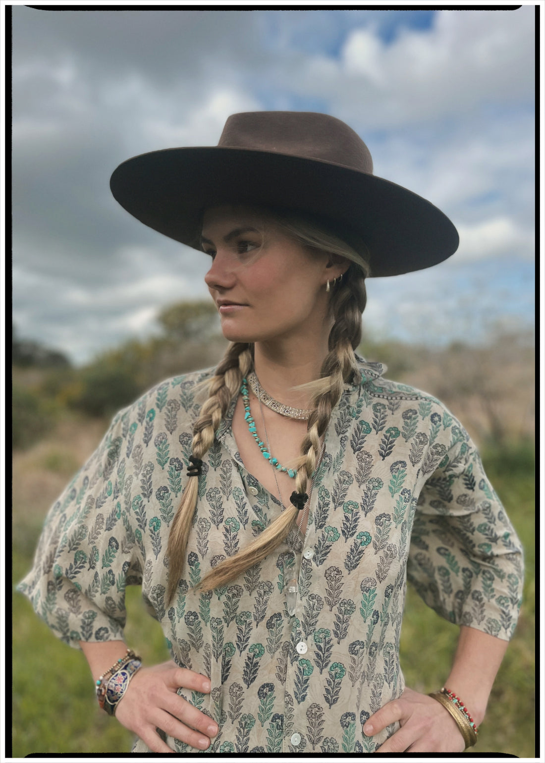 Astralagus Silk Crepe Oversized Shirt ~ Elm