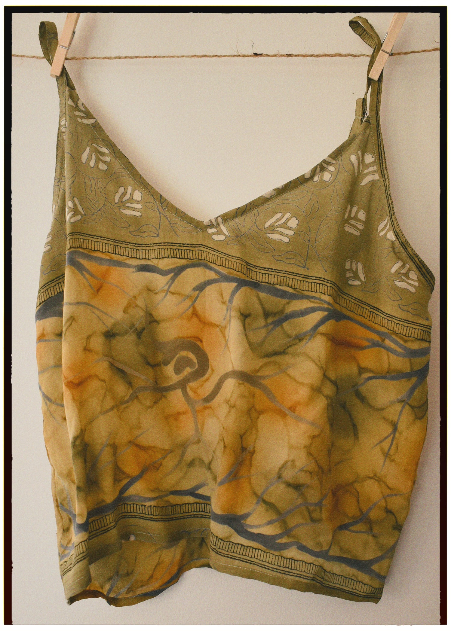 Reseda Silk Crepe Camisole Top ~ Dijon M