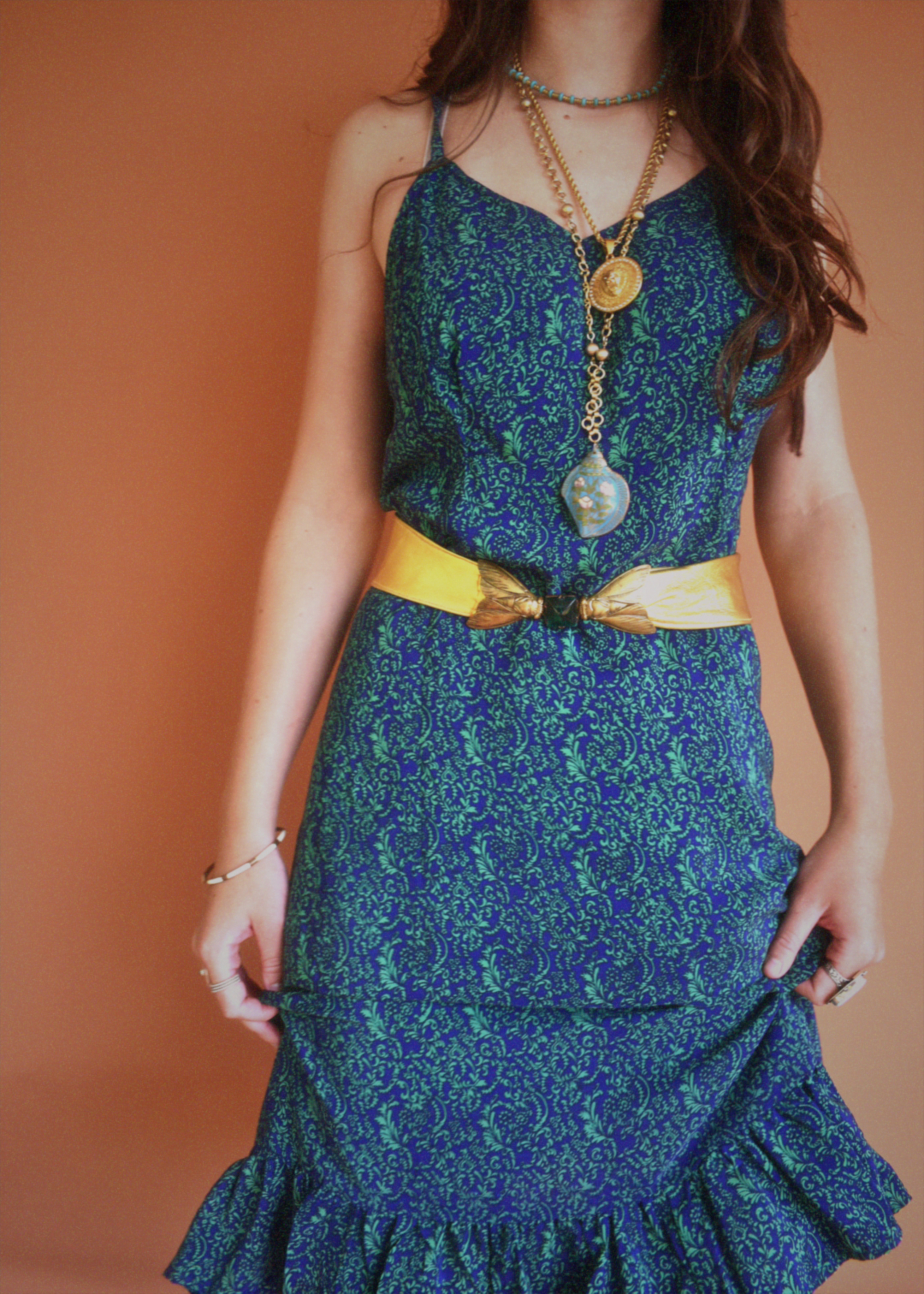 Rumex Silk Slip Dress ~ Saxony XL