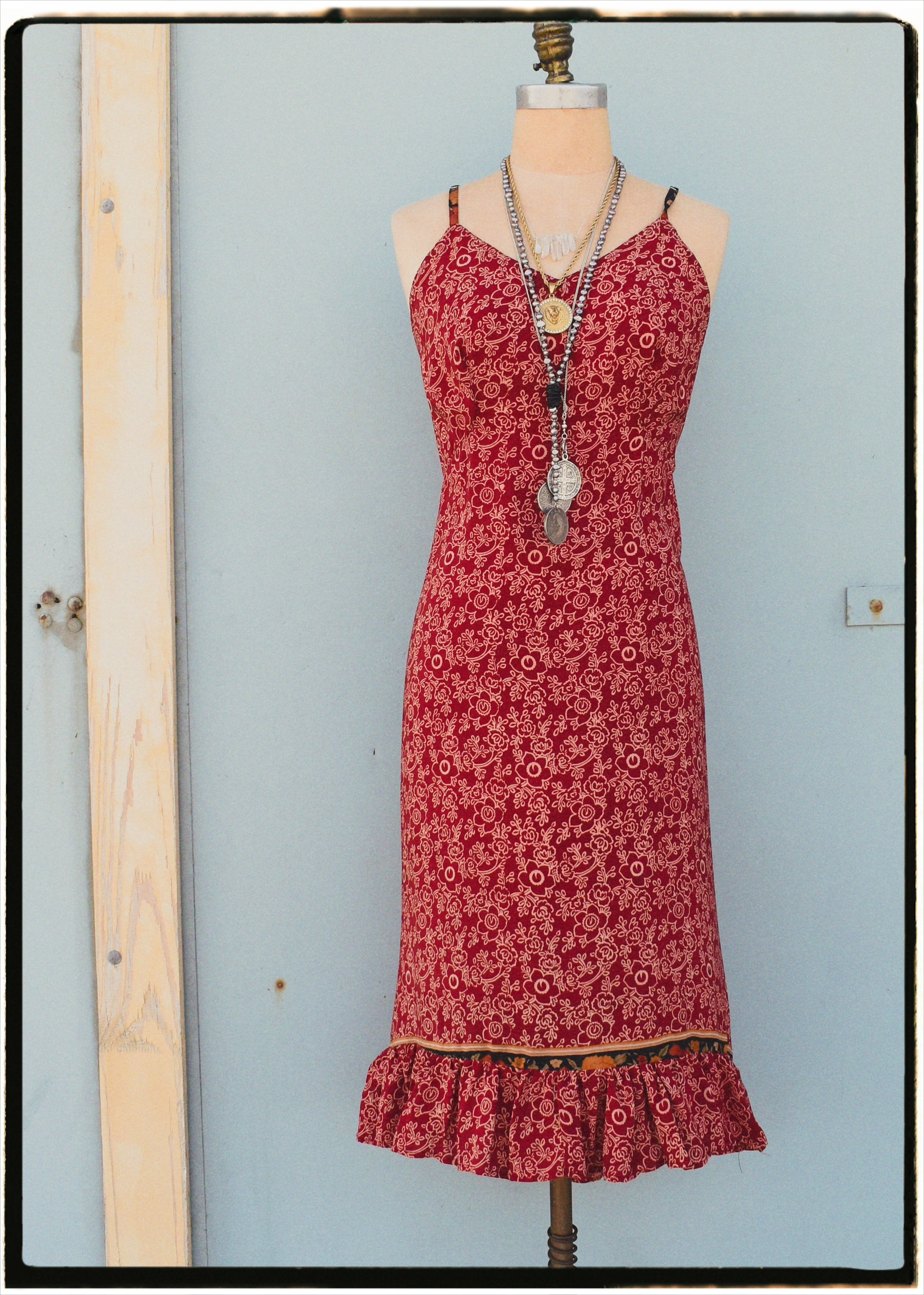 Rumex Silk Slip Dress ~ Tango M