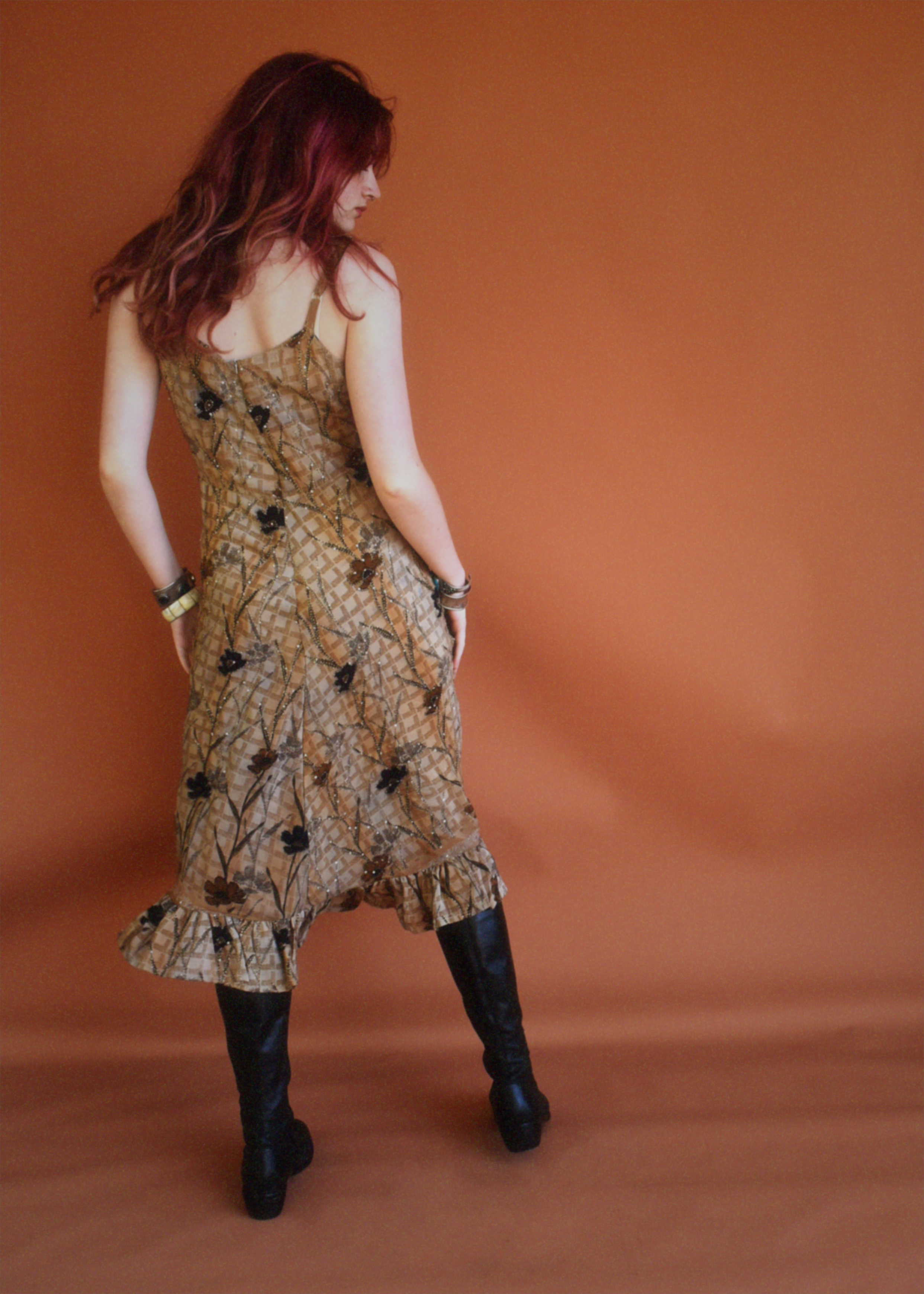 Rumex Silk Slip Dress ~ Carbon S & L