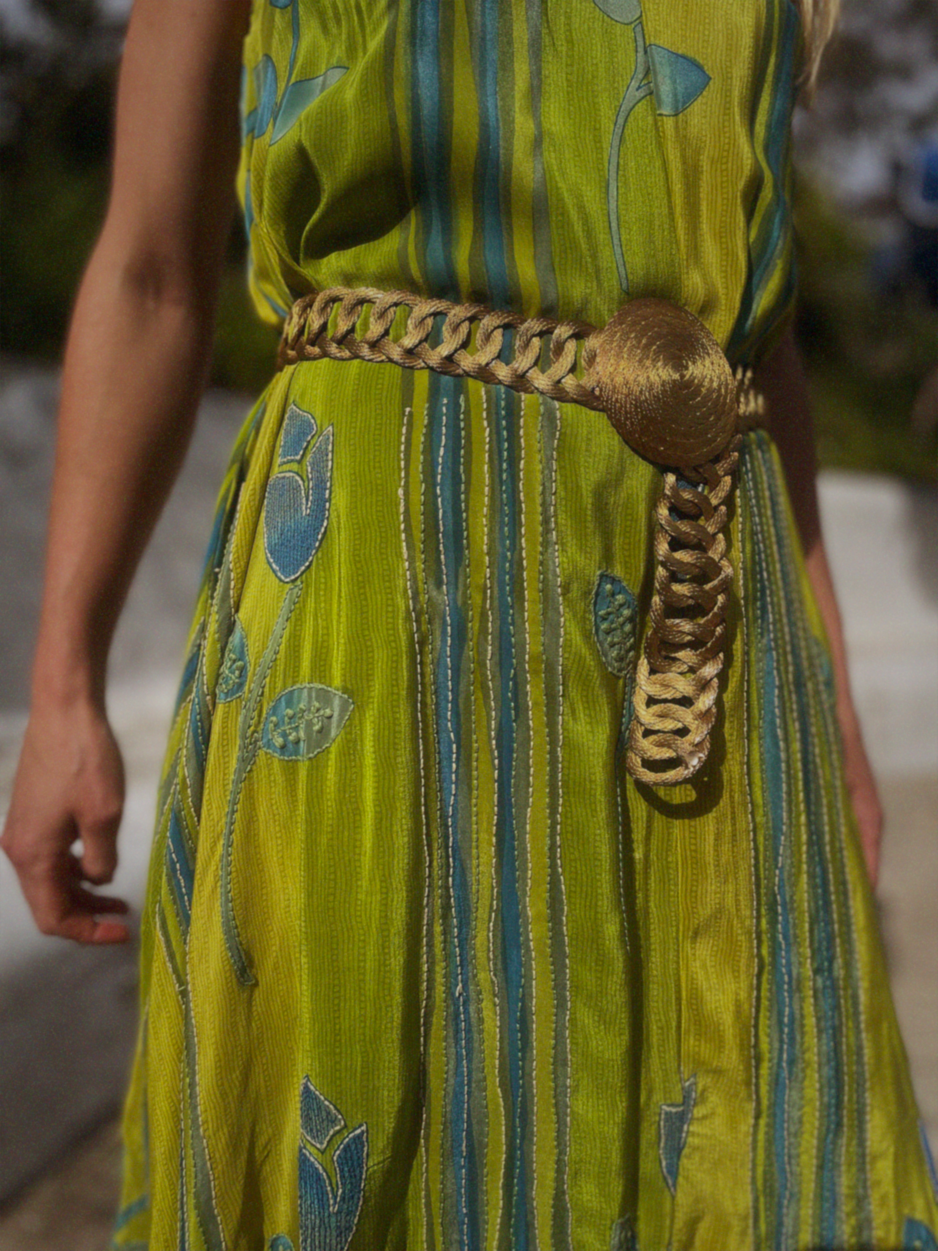 Eustoma Silk Crepe Swing Maxi Dress ~ Spindle S