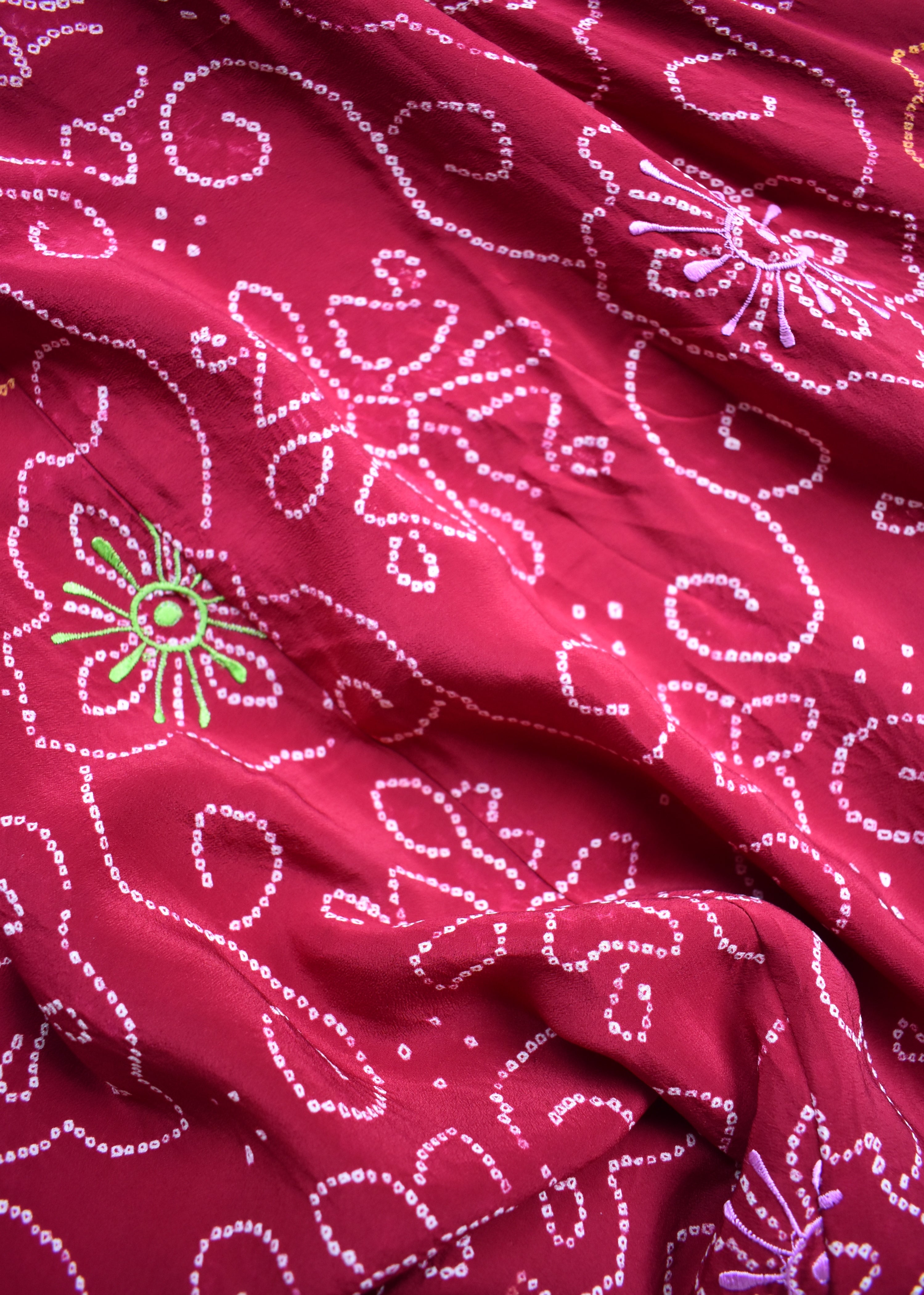 Eustoma Silk Crepe Swing Maxi Dress ~ Granita S