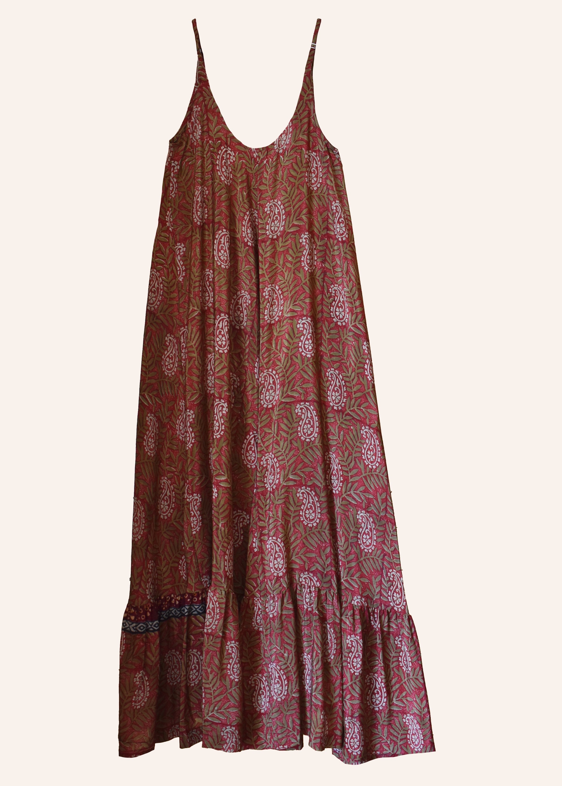 Eustoma Silk Crepe Swing Maxi Dress ~ Rumba XS