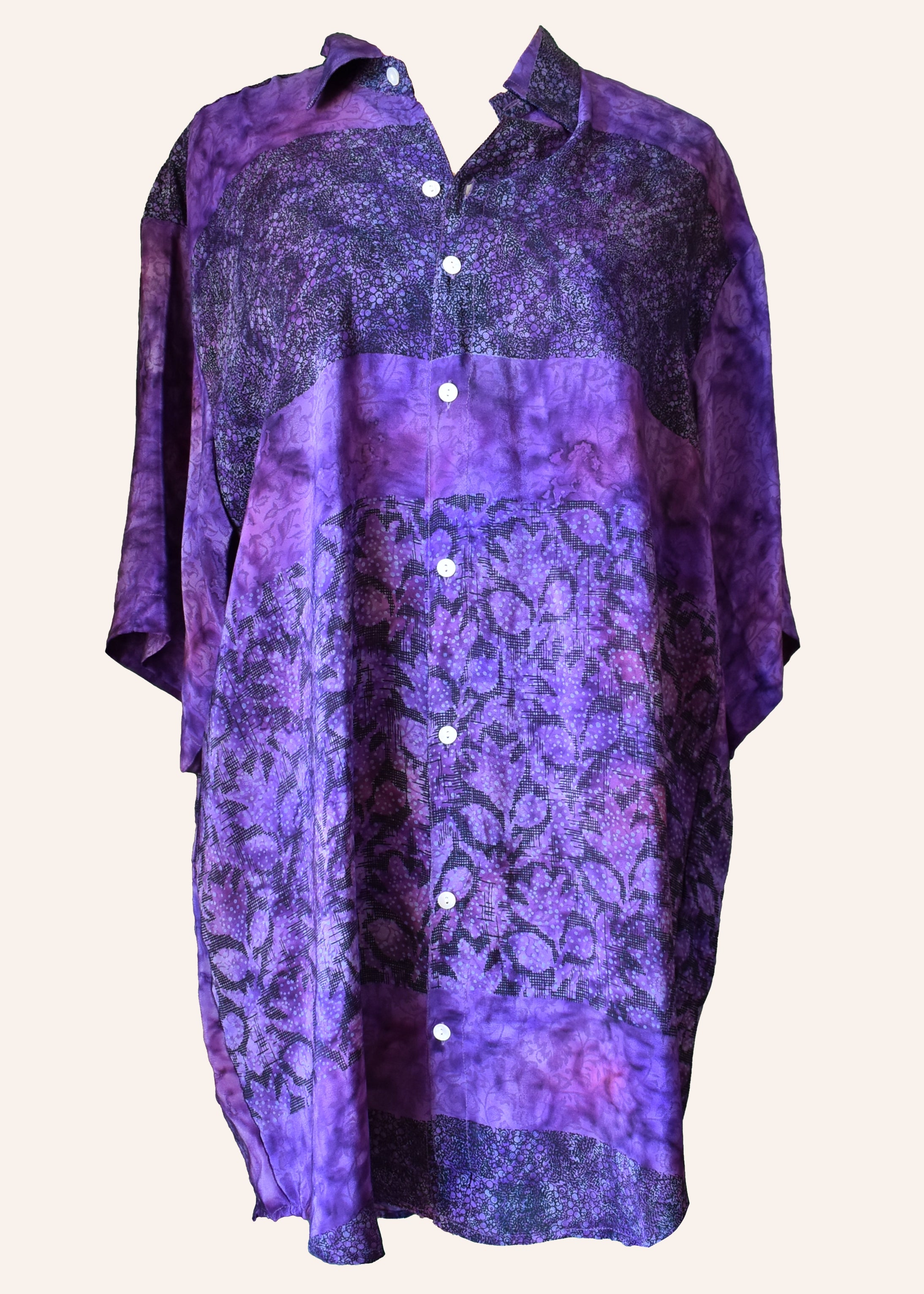 Astralagus Silk Crepe Oversized Shirt ~ Majesty