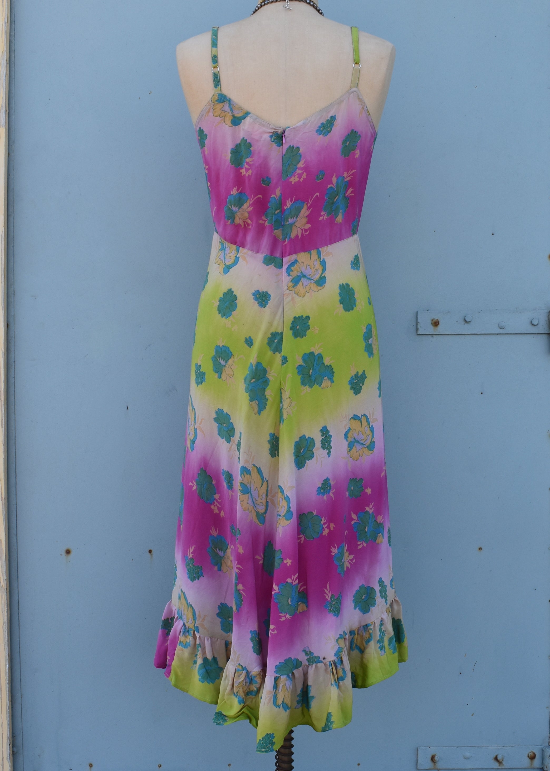 Rumex Silk Slip Dress ~ Sorbet M