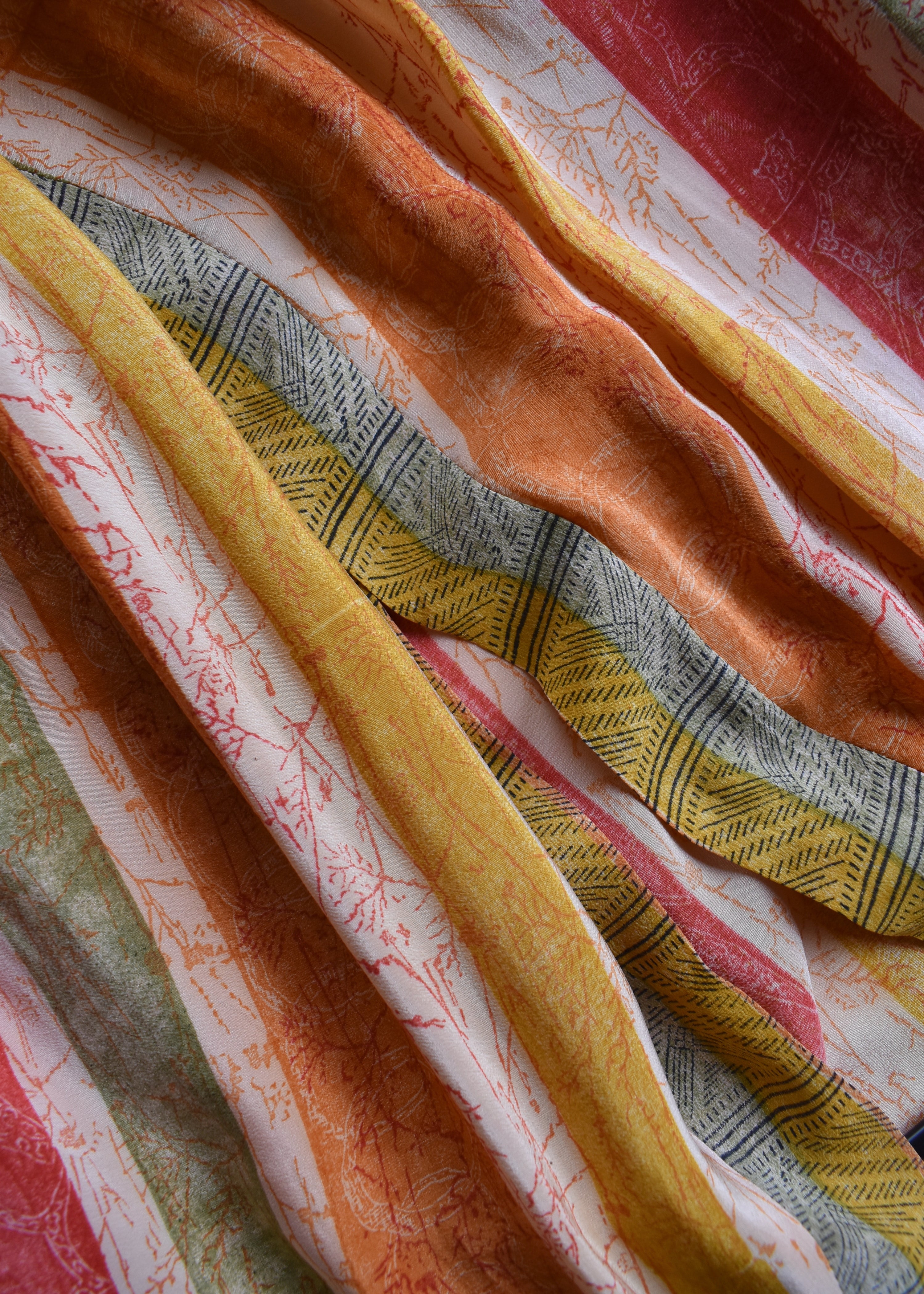 Pilea Silk Crepe Wrap Kimono Top ~ Jamin L/XL