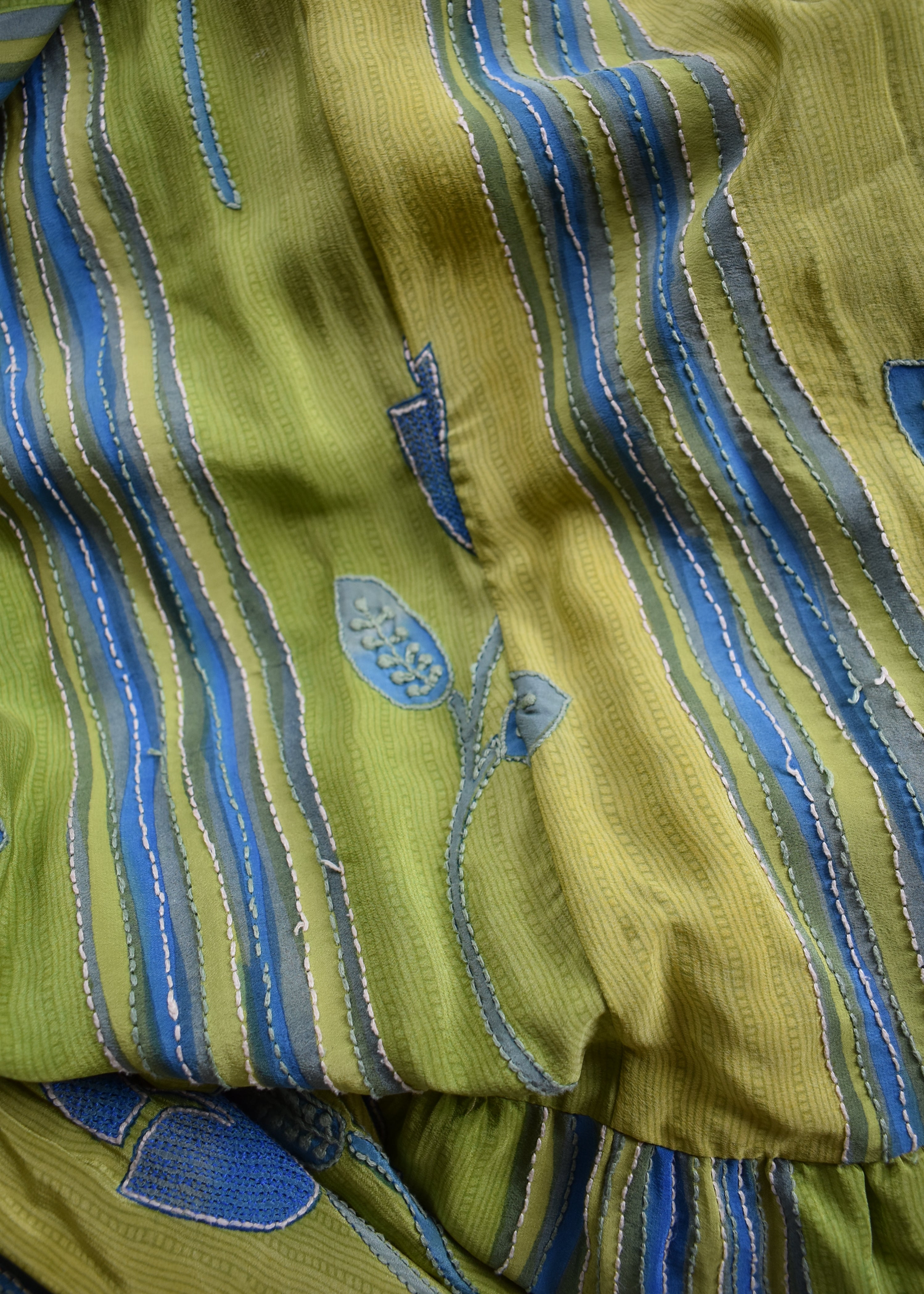 Eustoma Silk Crepe Swing Maxi Dress ~ Spindle S