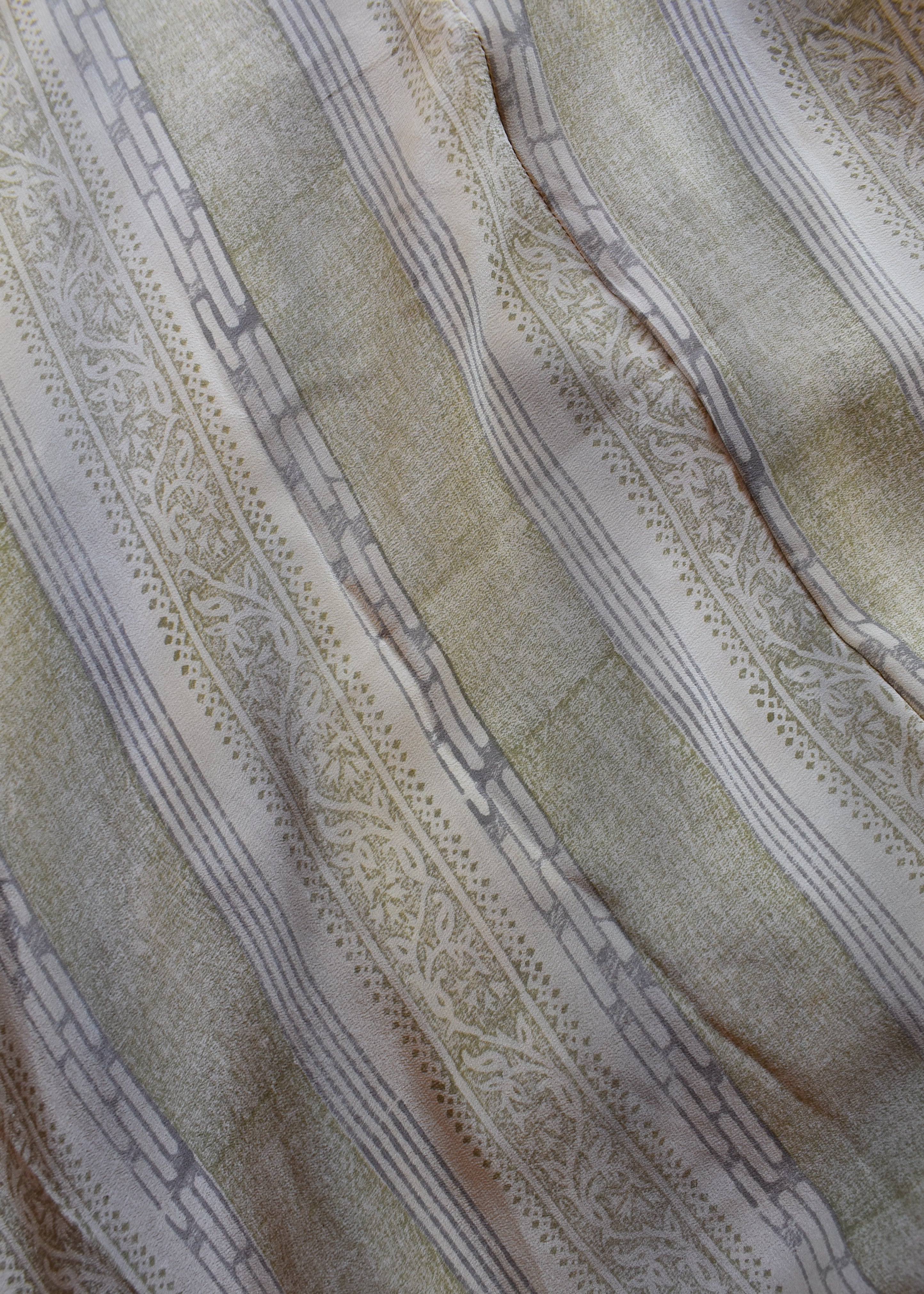 Eustoma Silk Crepe Swing Maxi Dress ~ Arctic M