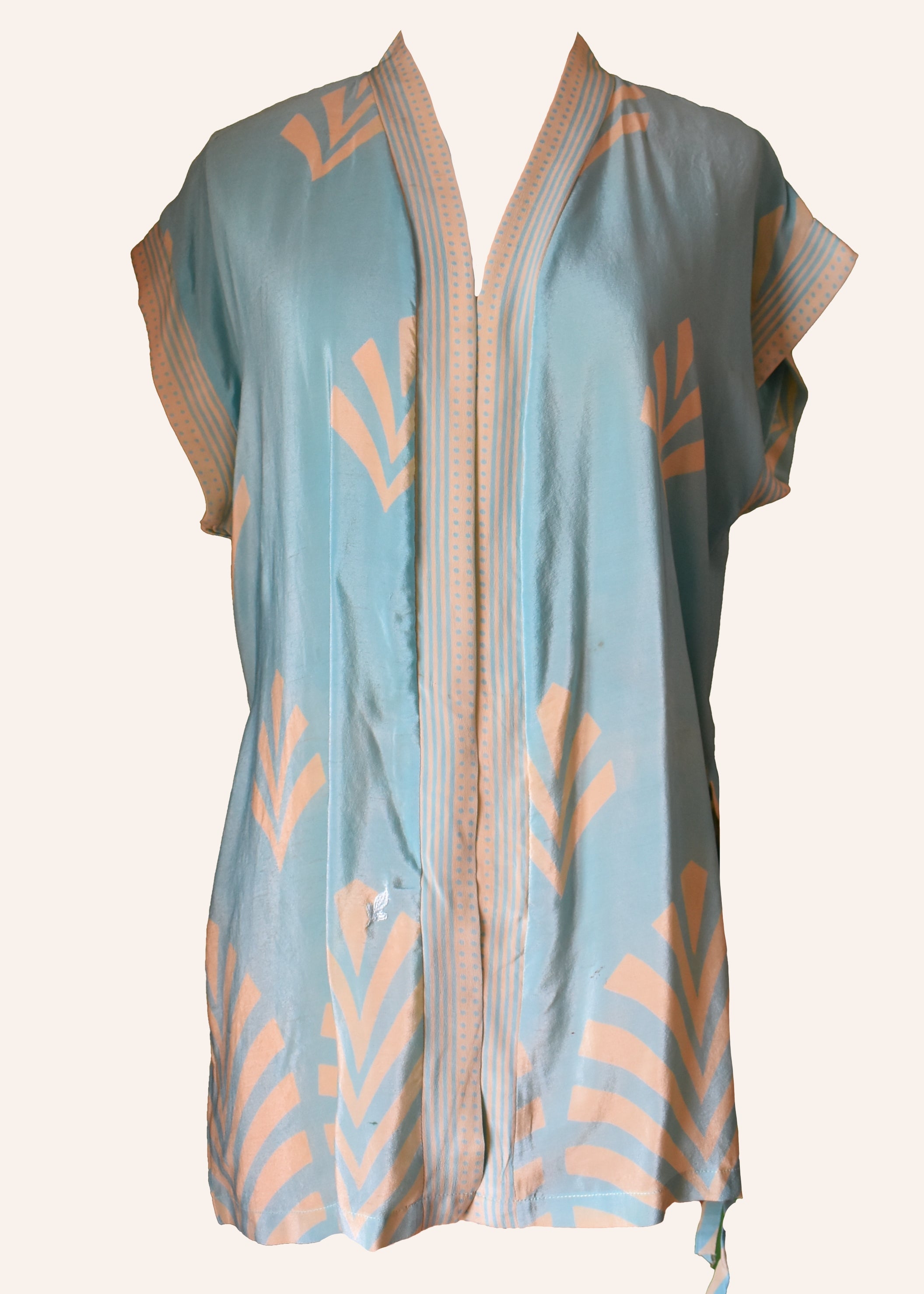 Pilea Silk Crepe Wrap Kimono Top ~ Petit S/M