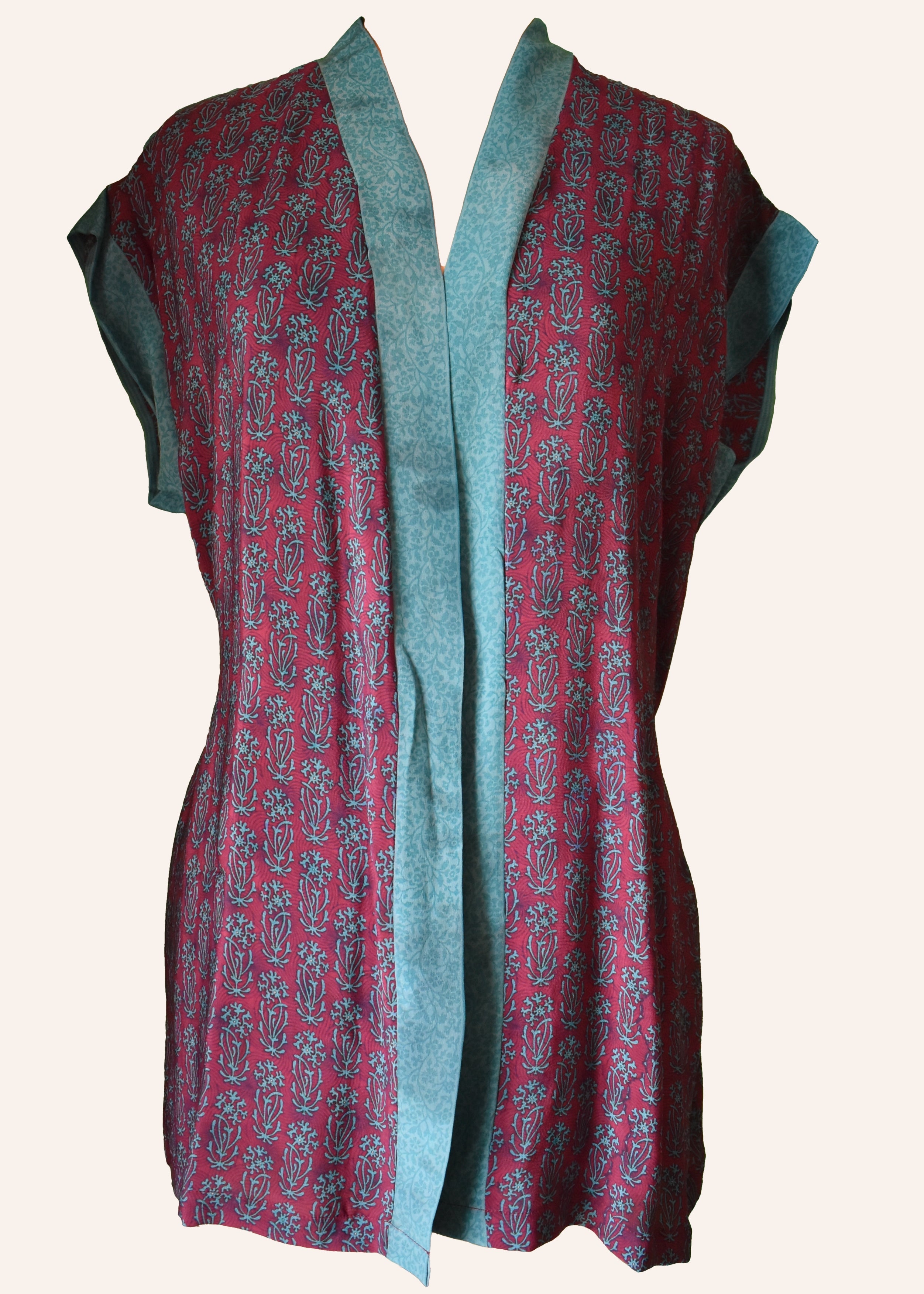 Pilea Silk Crepe Wrap Kimono Top ~ Heffe S/M