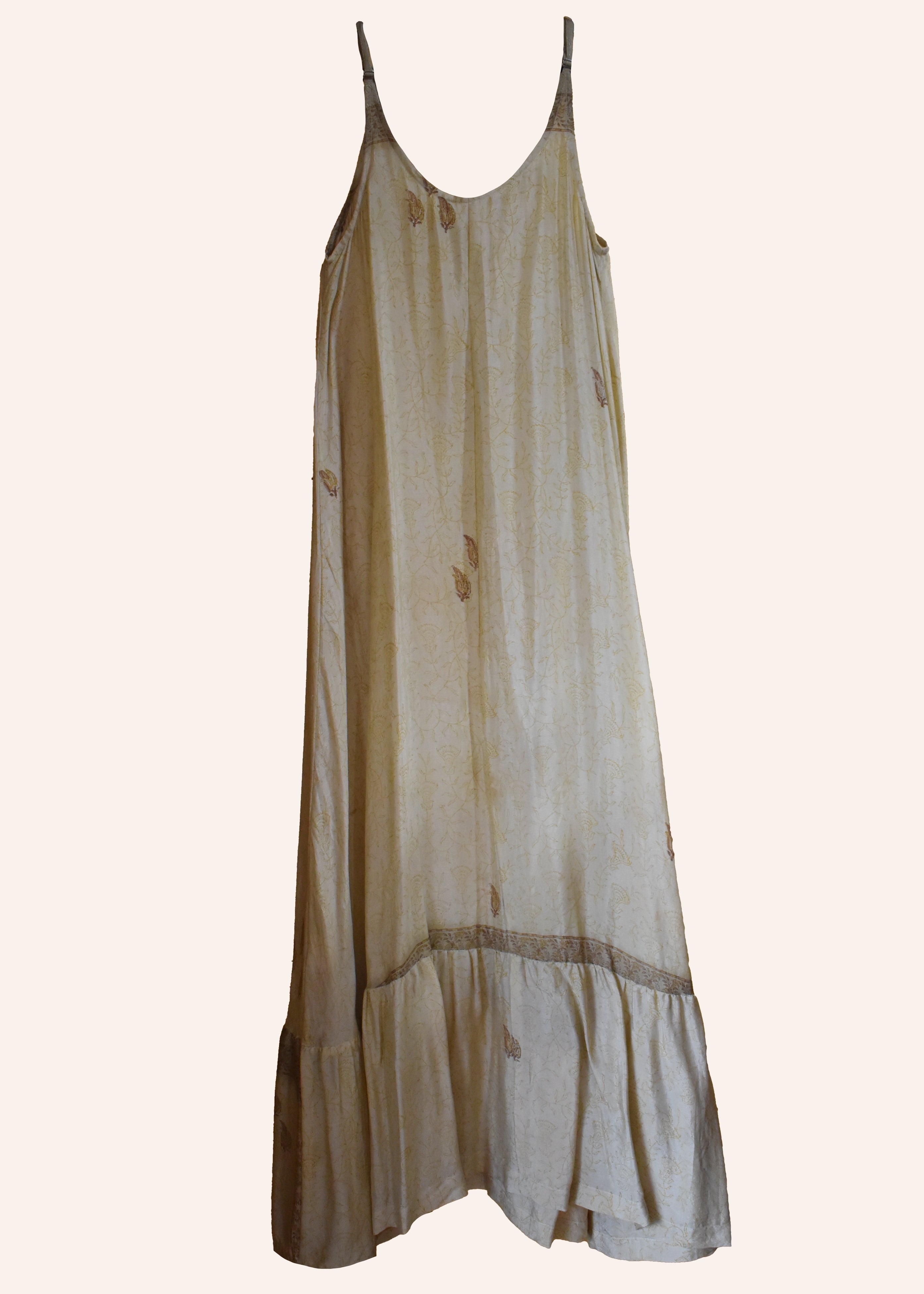 Eustoma Silk Crepe Swing Maxi Dress ~ Alesan S