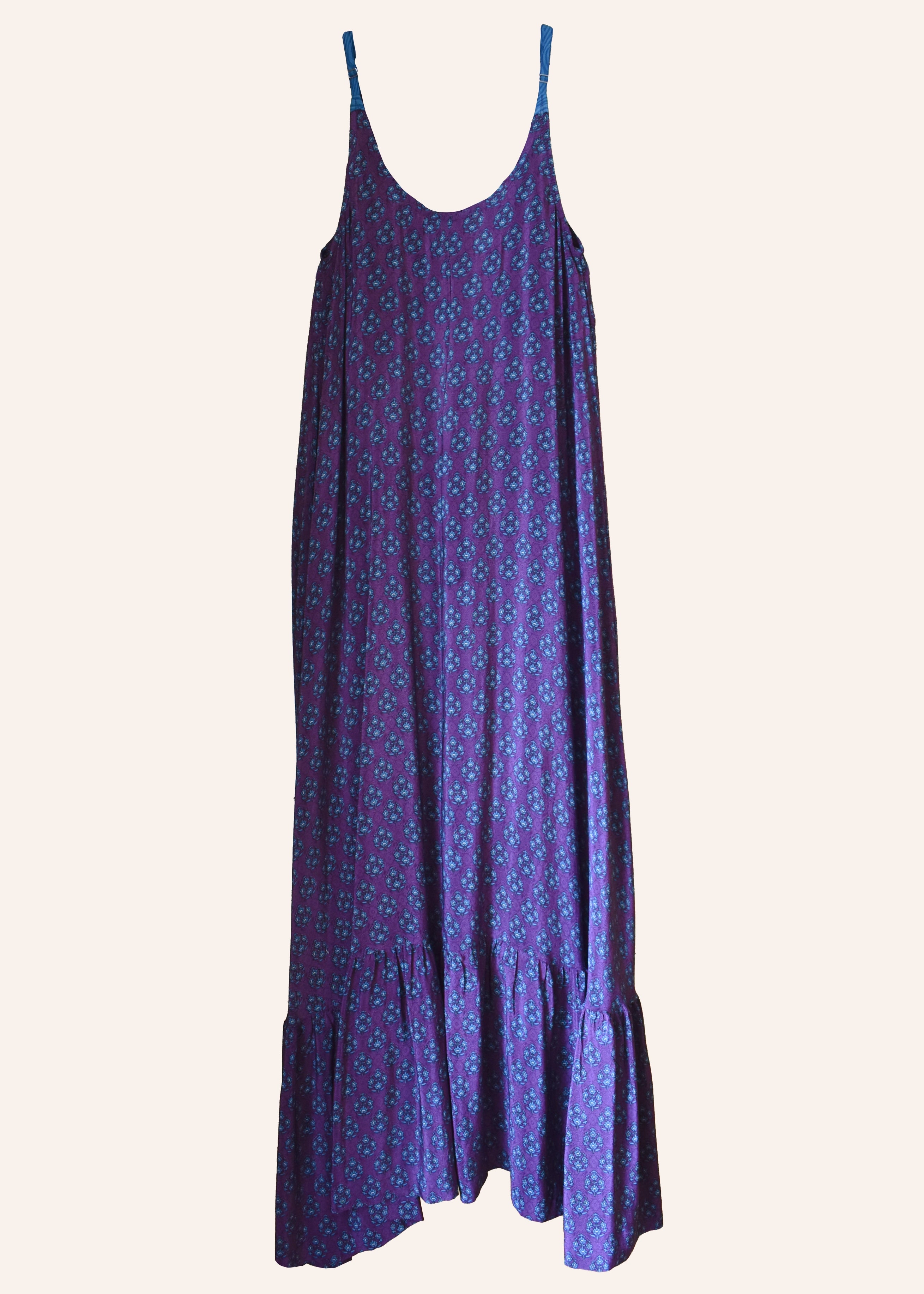 Eustoma Silk Crepe Swing Maxi Dress ~ Tulipwood XS