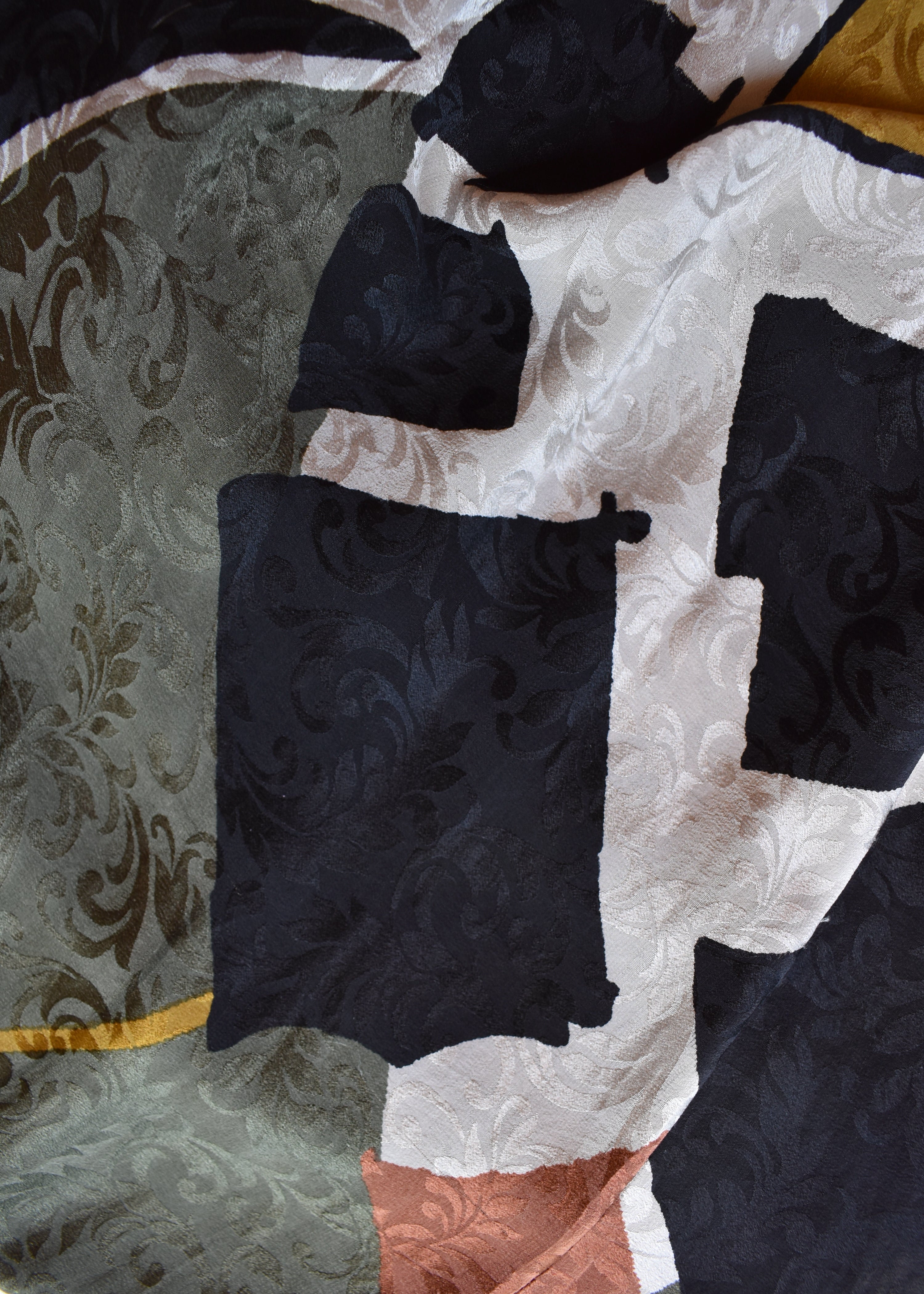 Eustoma Silk Crepe Swing Maxi Dress ~ Breen M