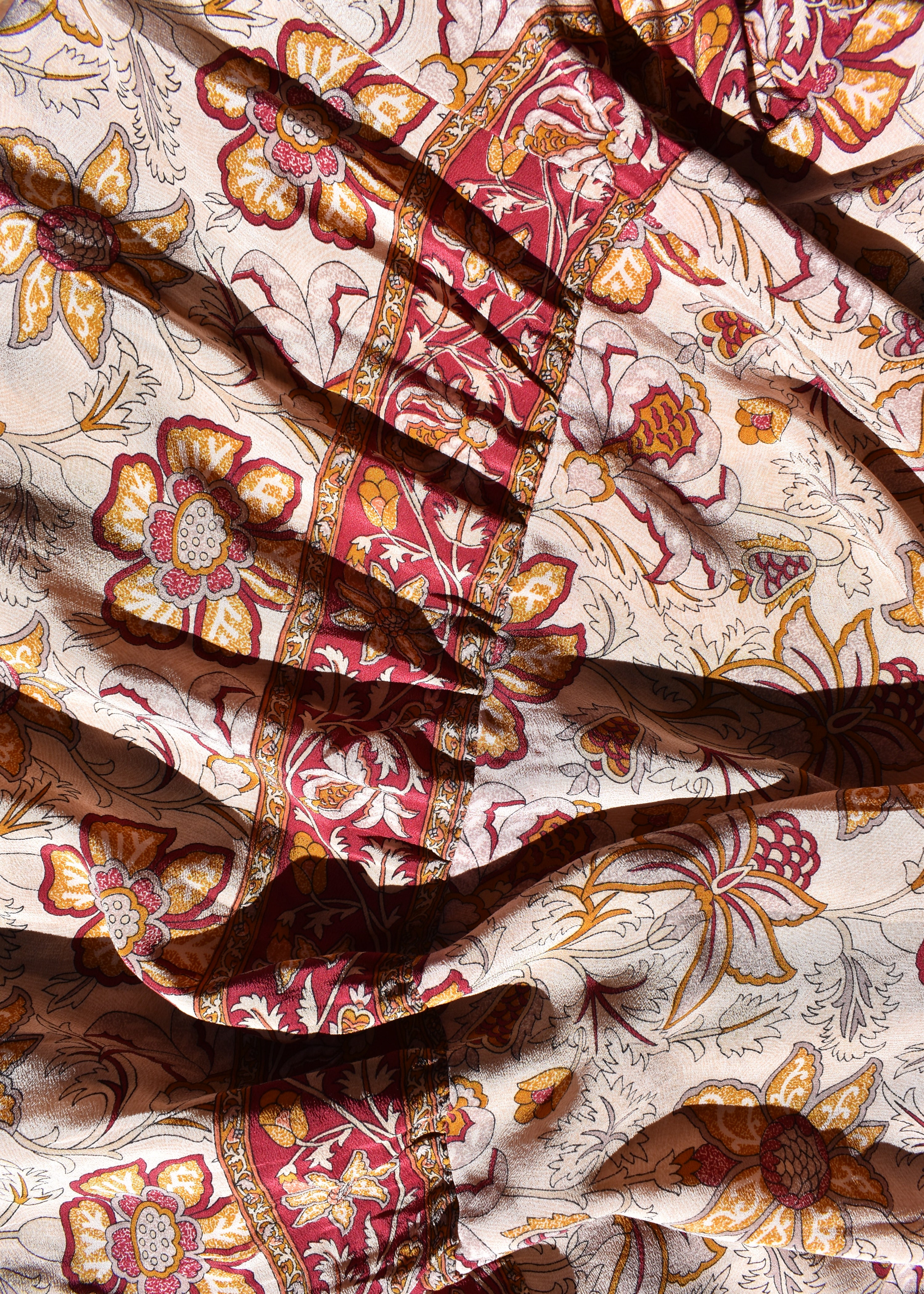 Eustoma Silk Crepe Swing Maxi Dress ~ Solitary L