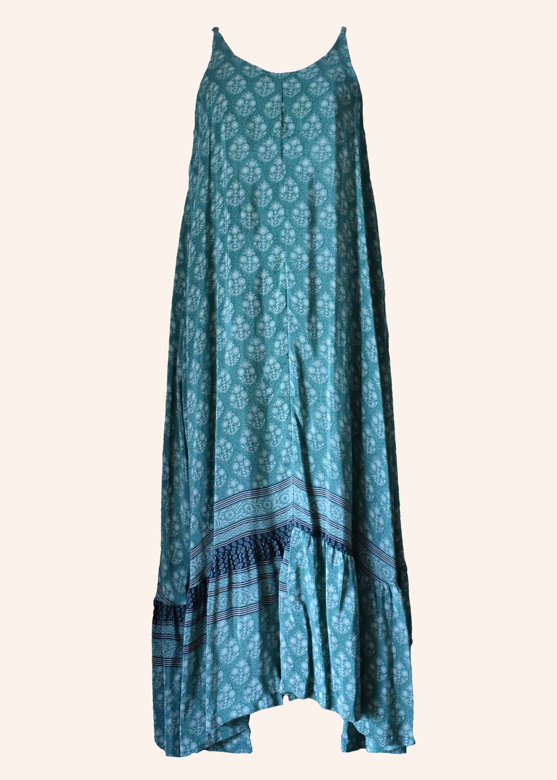Eustoma Silk Crepe Swing Maxi Dress ~ Fusion XL
