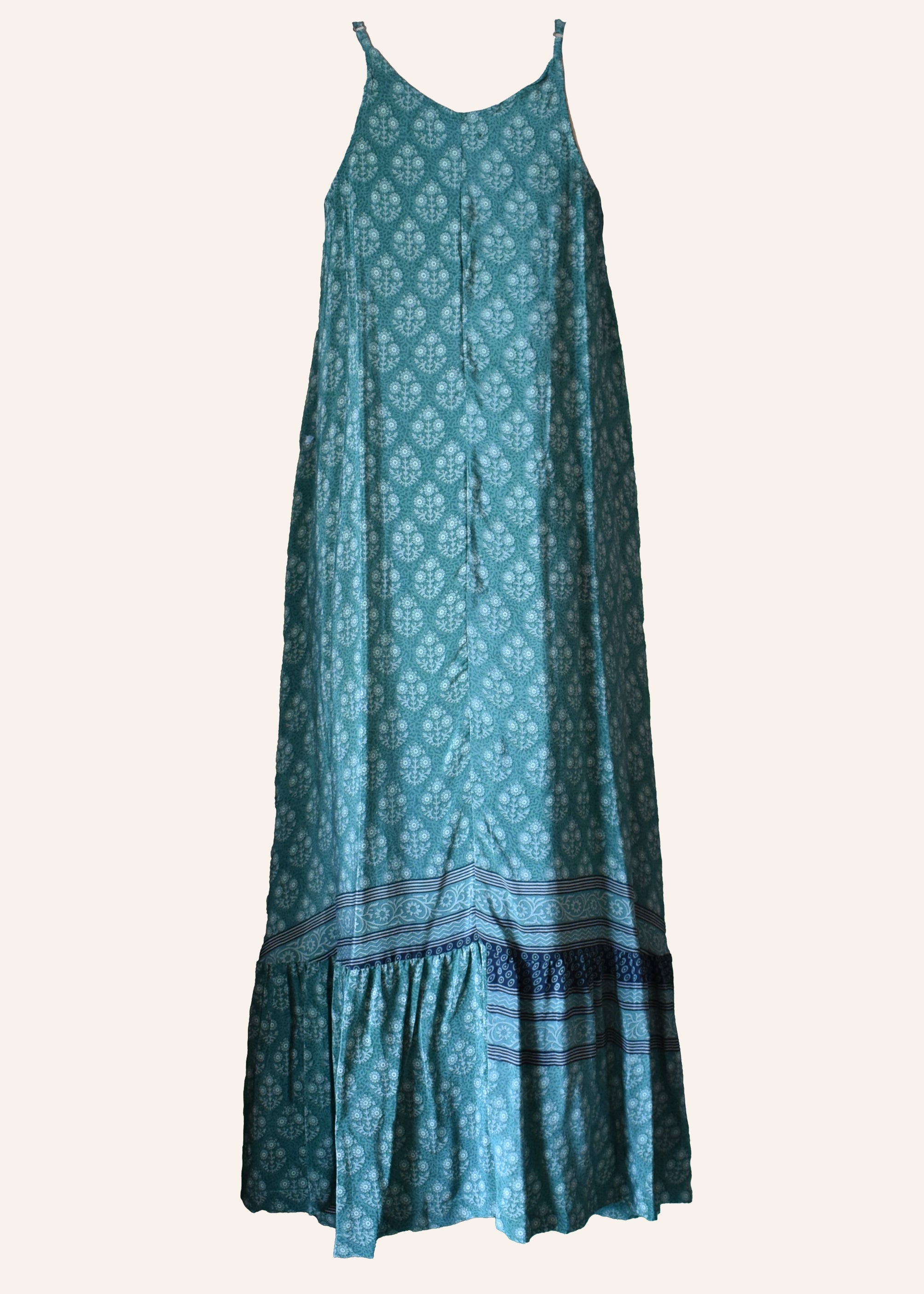 Eustoma Silk Crepe Swing Maxi Dress ~ Fusion XL