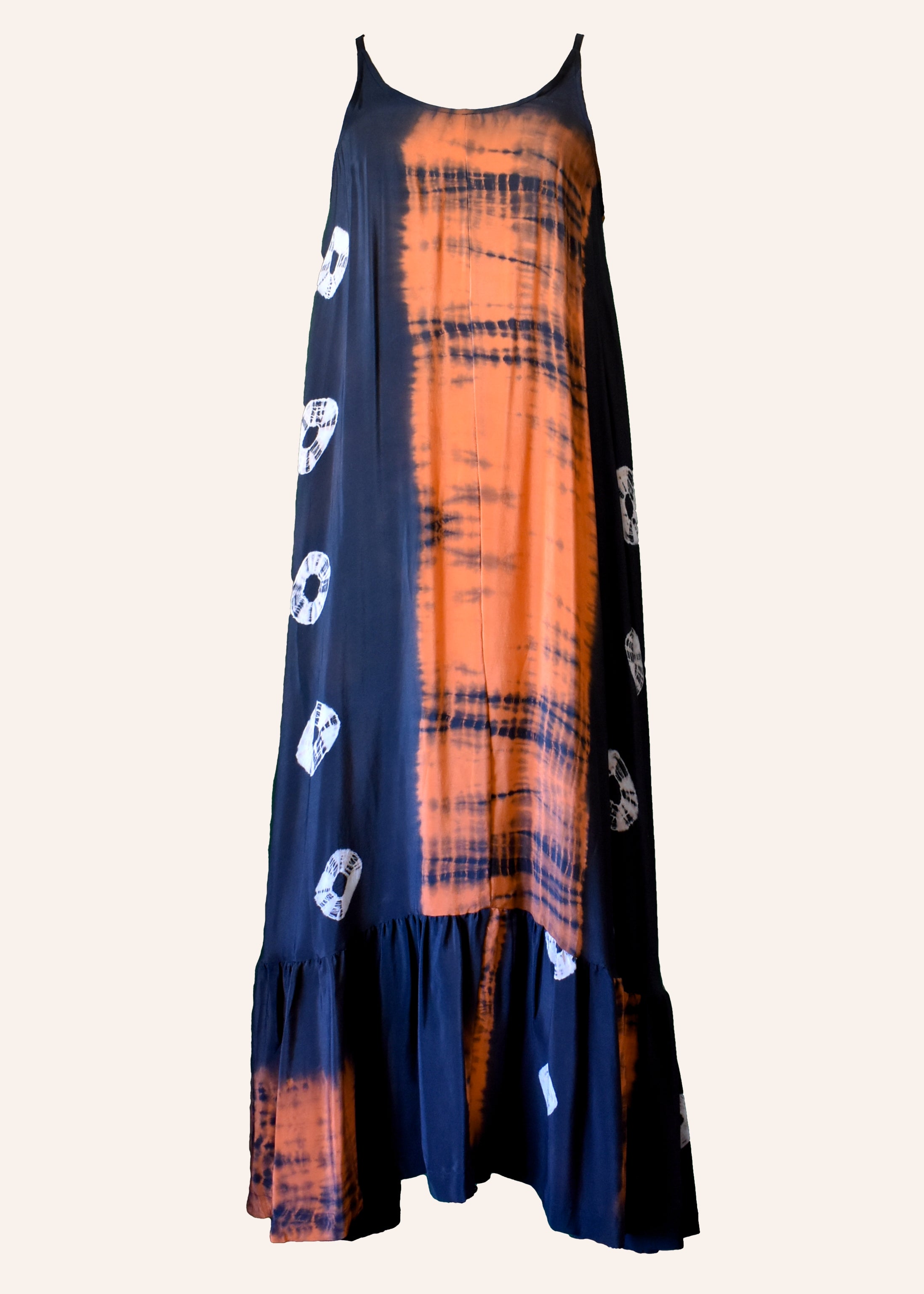 Eustoma Silk Crepe Swing Maxi Dress ~ Celosia M