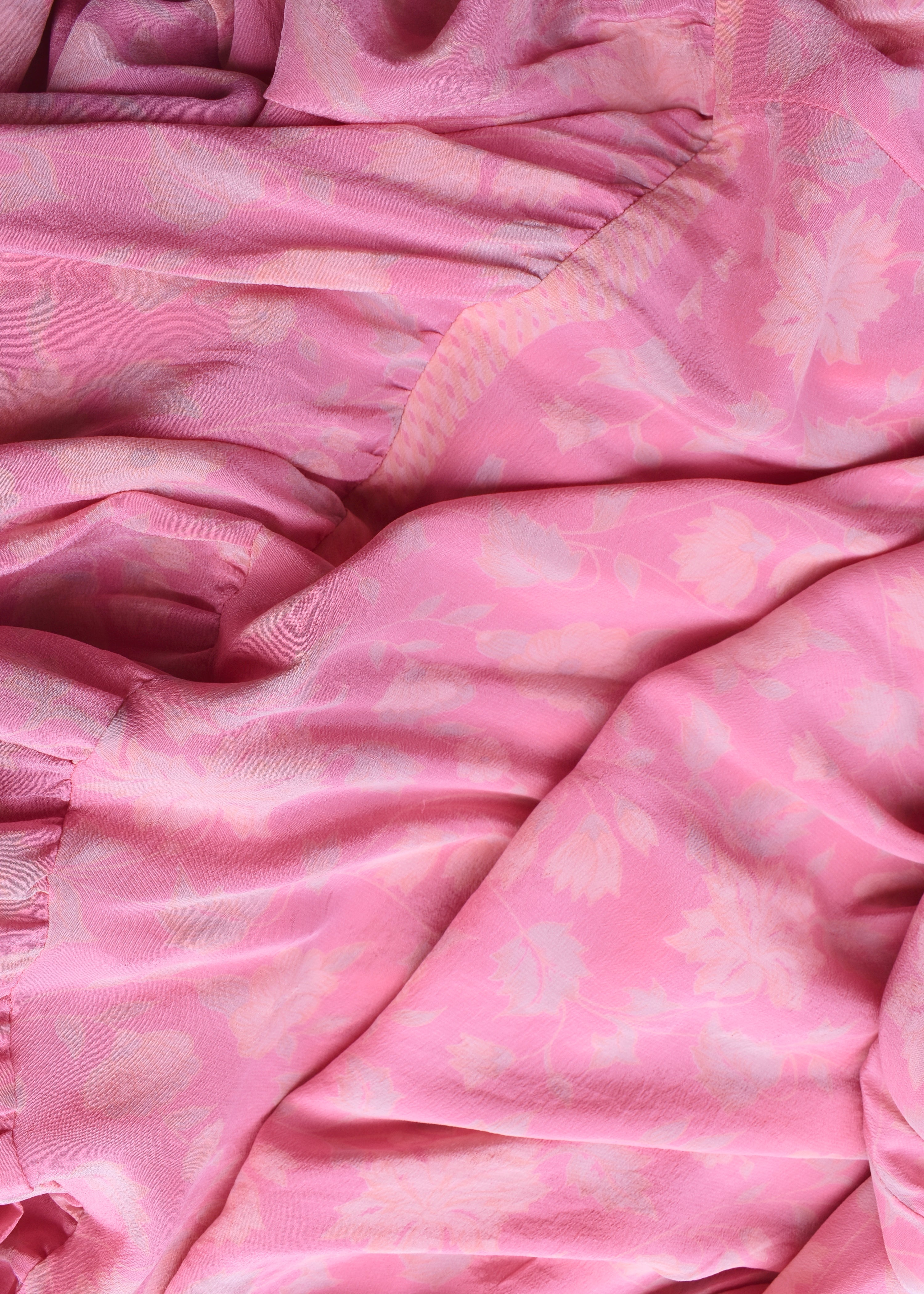Eustoma Silk Crepe Swing Maxi Dress ~ Marshmallow XL