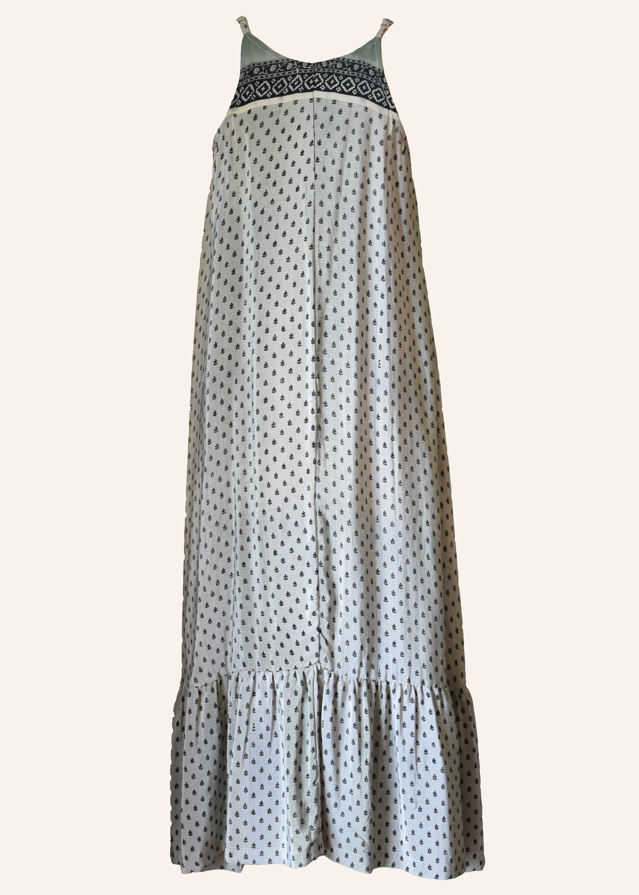 Eustoma Silk Crepe Swing Maxi Dress ~ Fjord XL