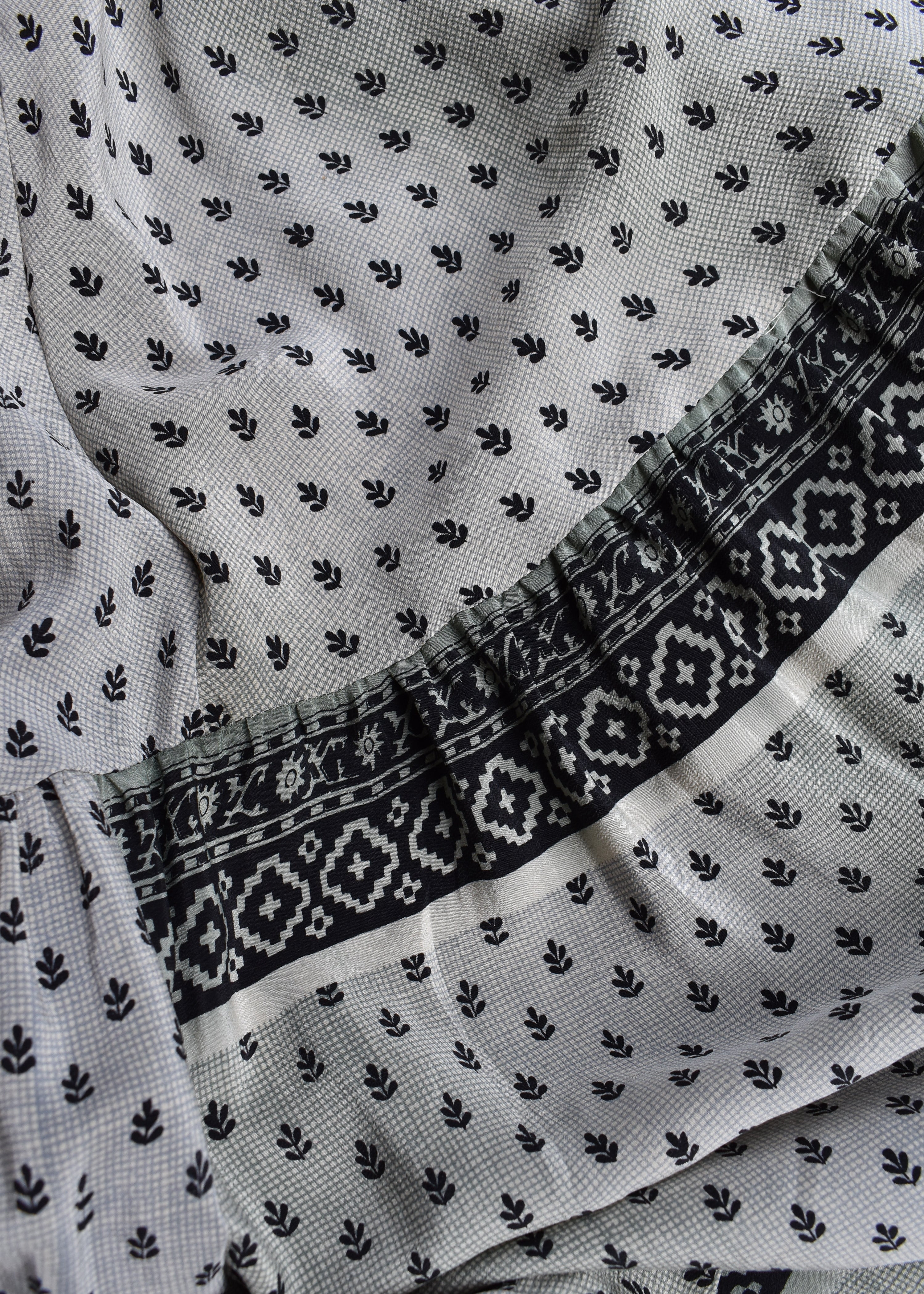 Eustoma Silk Crepe Swing Maxi Dress ~ Fjord XL