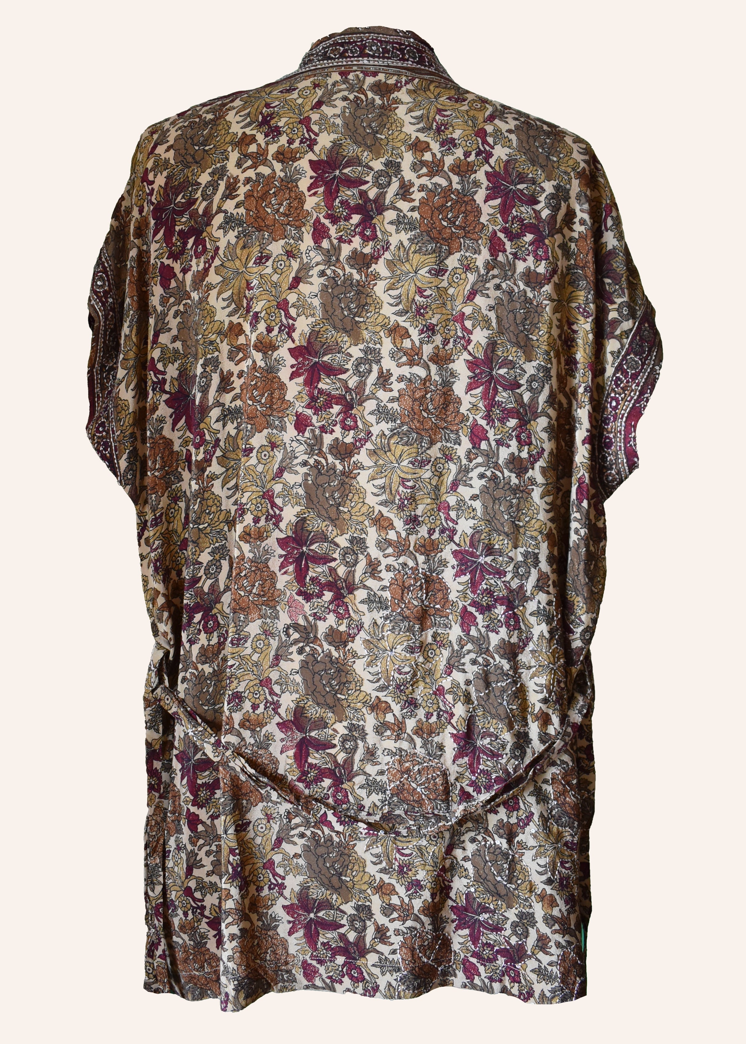 Pilea Silk Crepe Wrap Kimono Top ~ Windsor L/XL