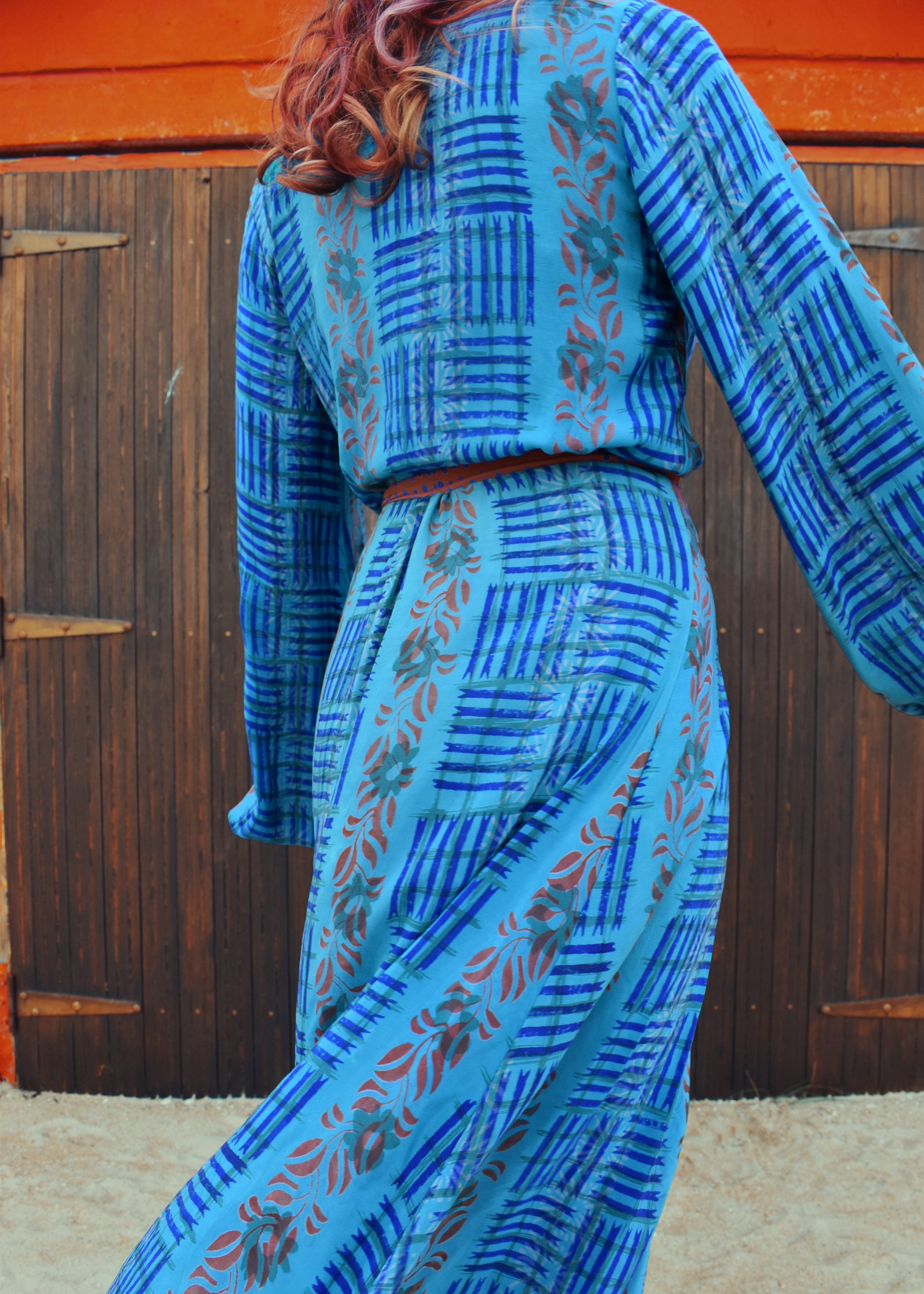 Caladium Silk Wrap Dress ~ Mecca XS