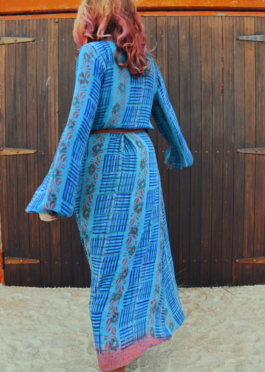 Caladium Silk Wrap Dress ~ Mecca XS