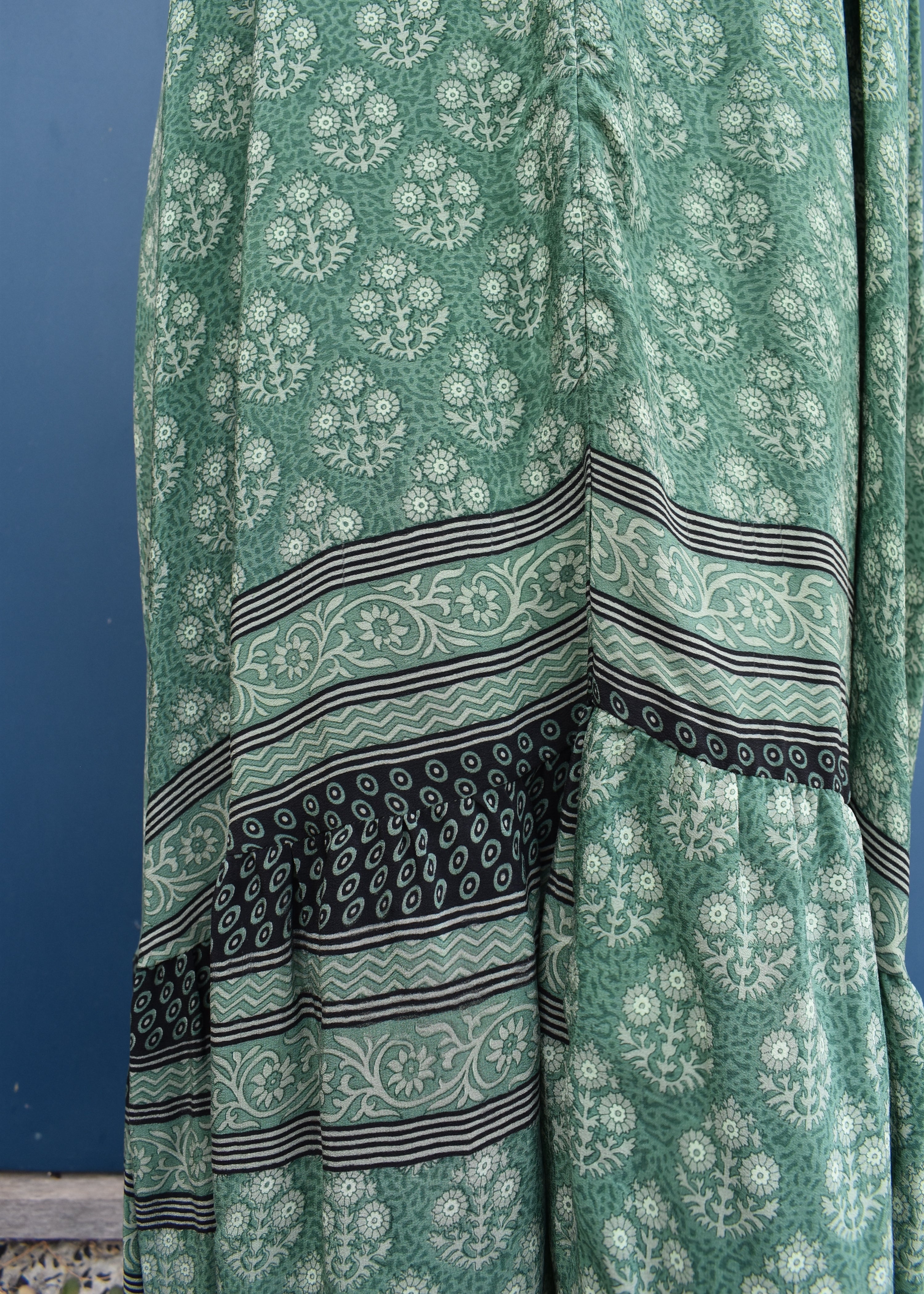 Eustoma Silk Crepe Swing Maxi Dress ~ Fusion XL