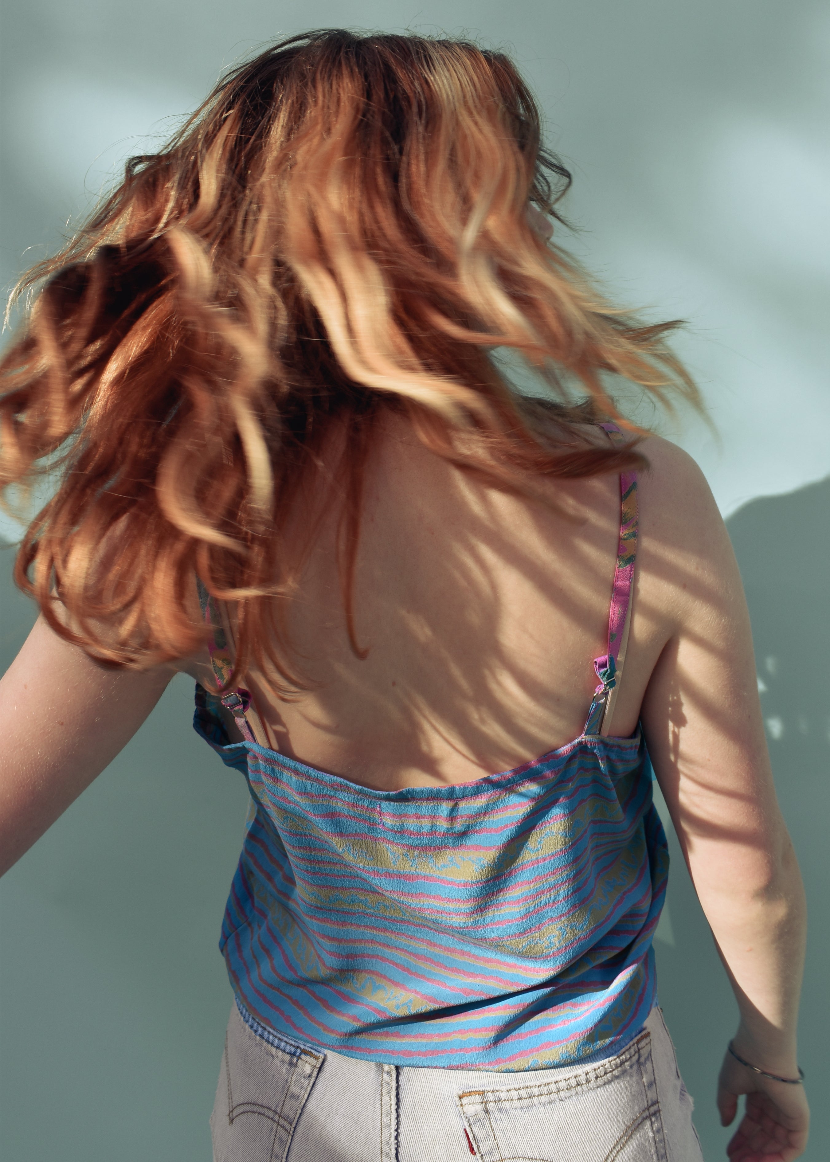 Reseda Silk Crepe Camisole Top ~ Phlox S