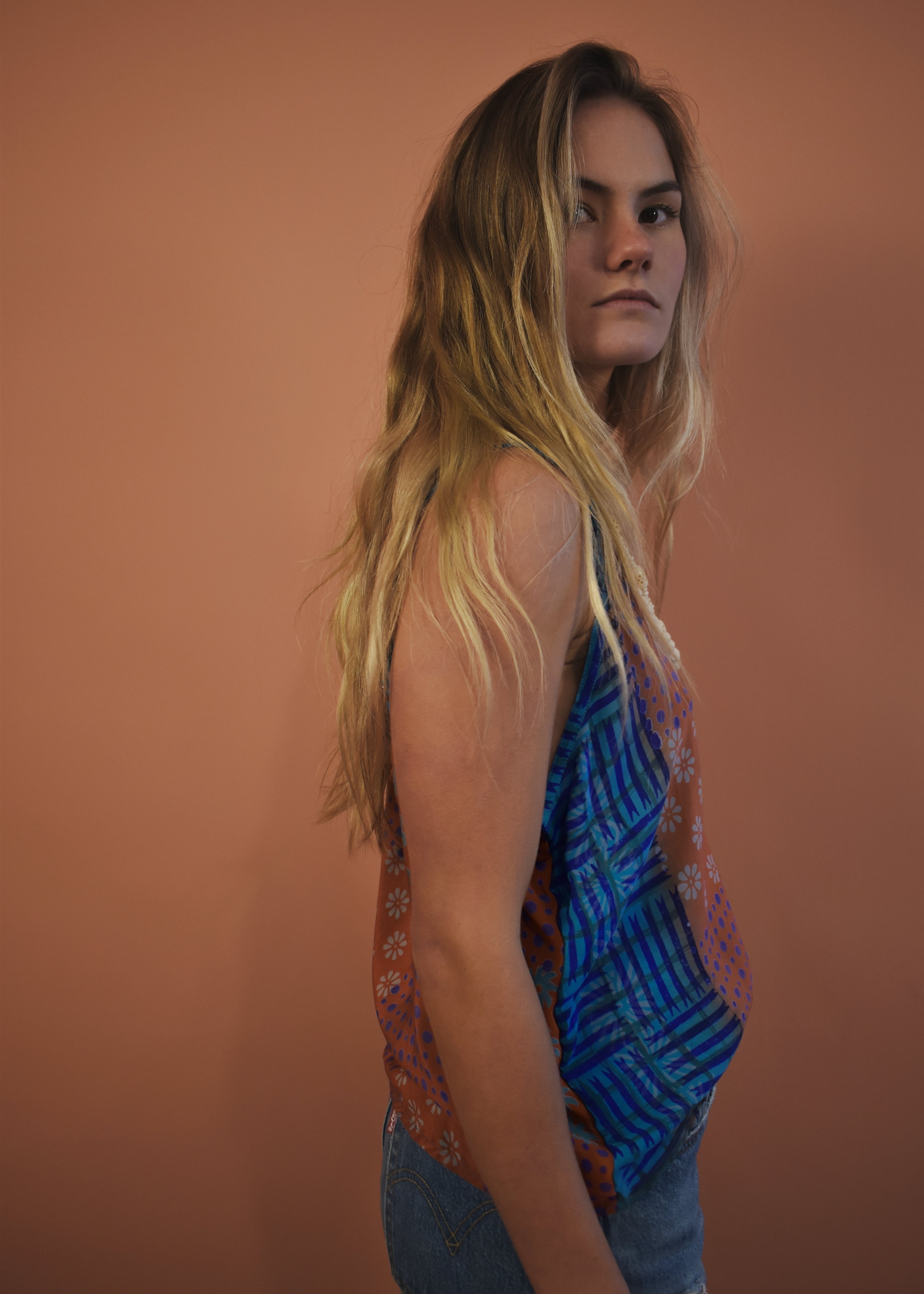 Reseda Silk Crepe Camisole Top ~ Mecca XL