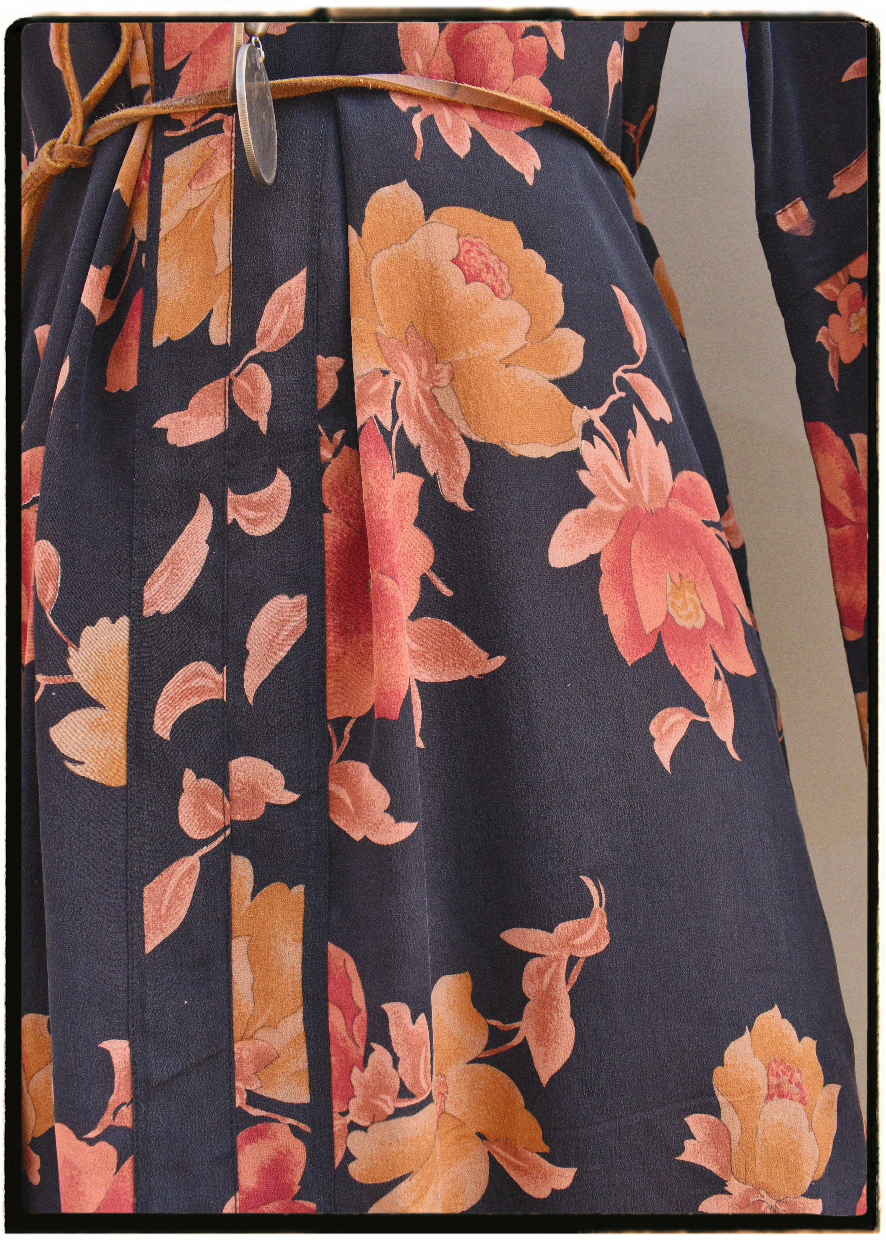 Zea Silk Crepe Kaftan Maxi Dress ~ Oriole S