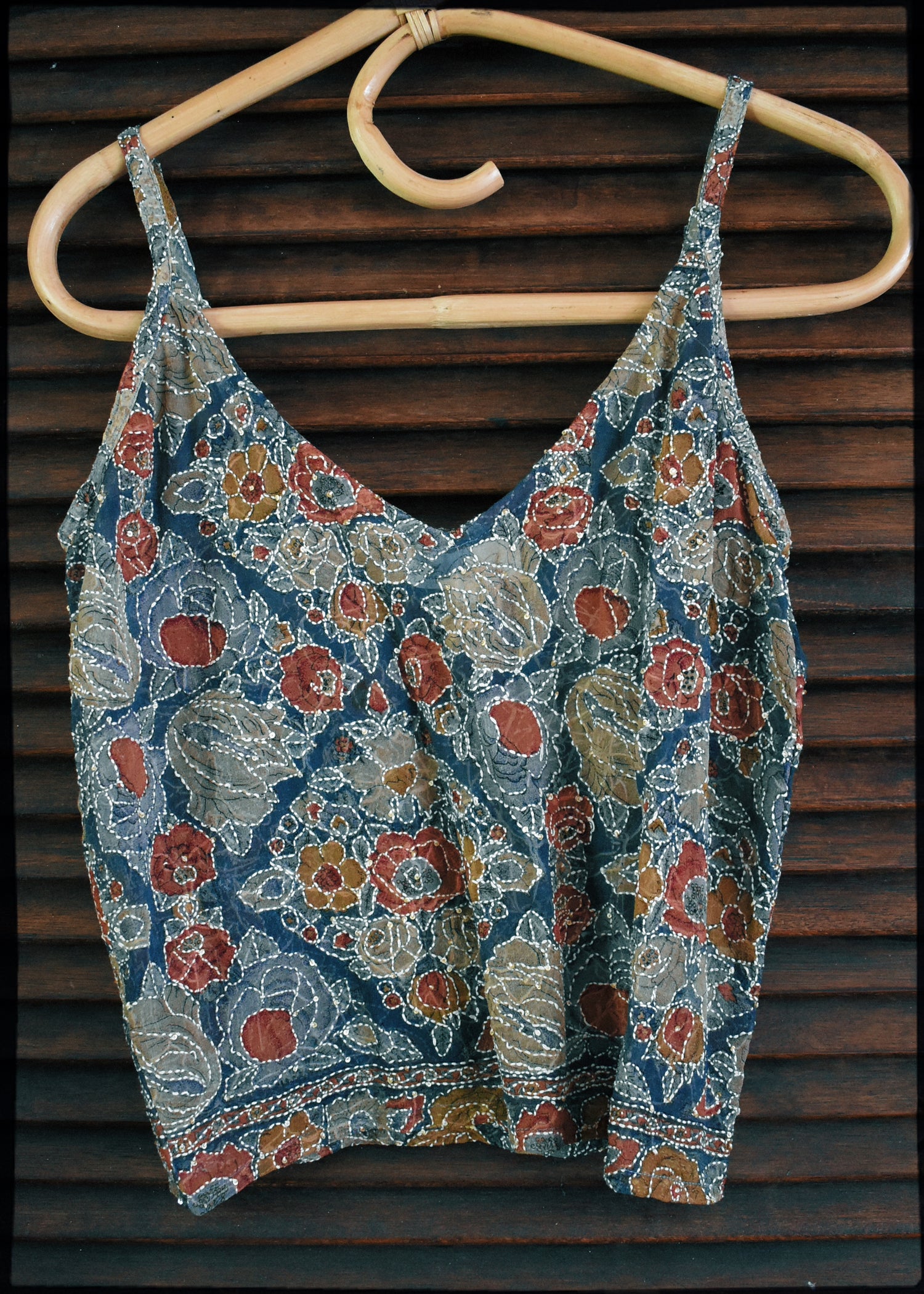 Reseda Silk Crepe Camisole Top ~ Carnelian XS