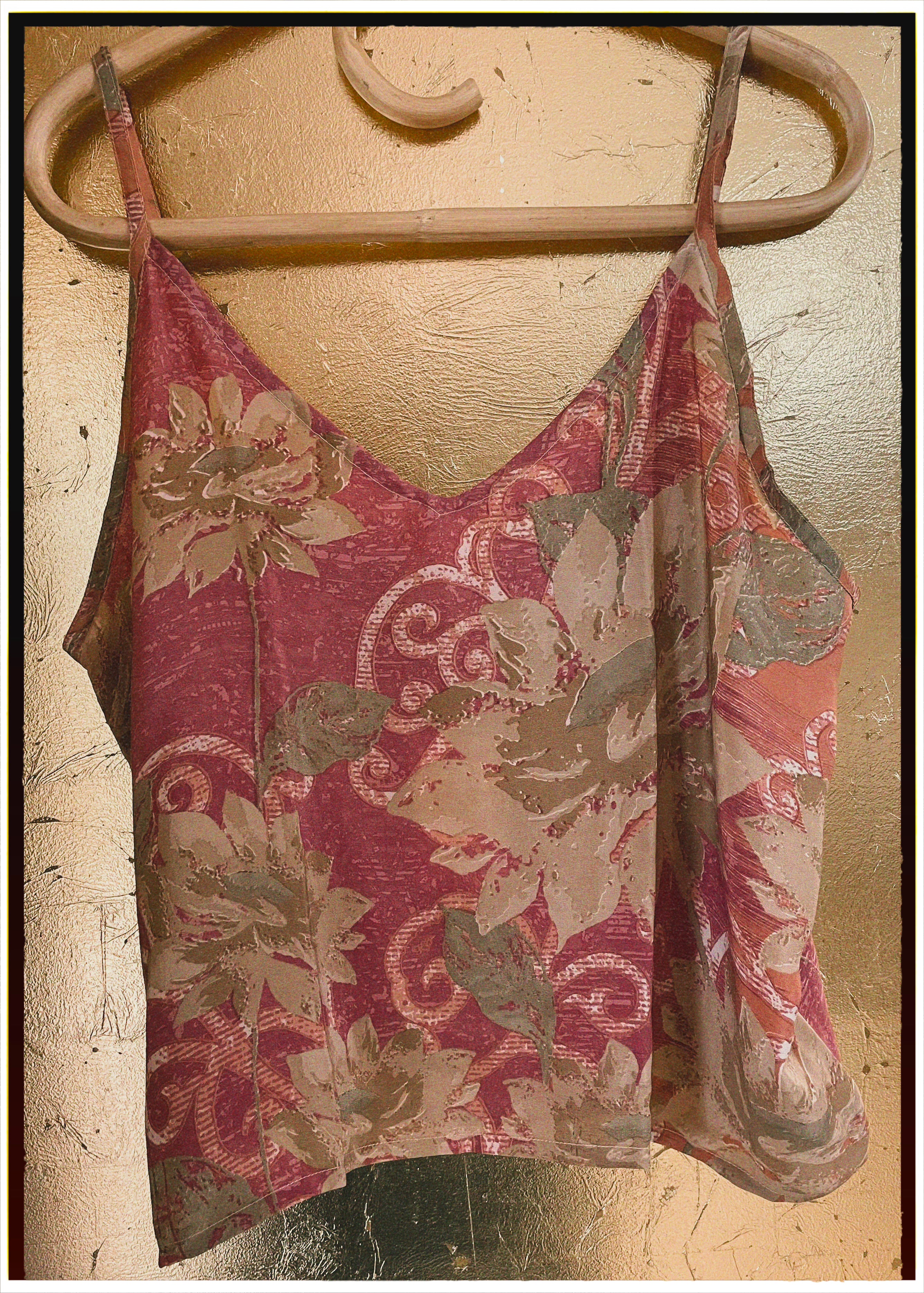 Reseda Silk Crepe Camisole Top ~ Cinnamon XL