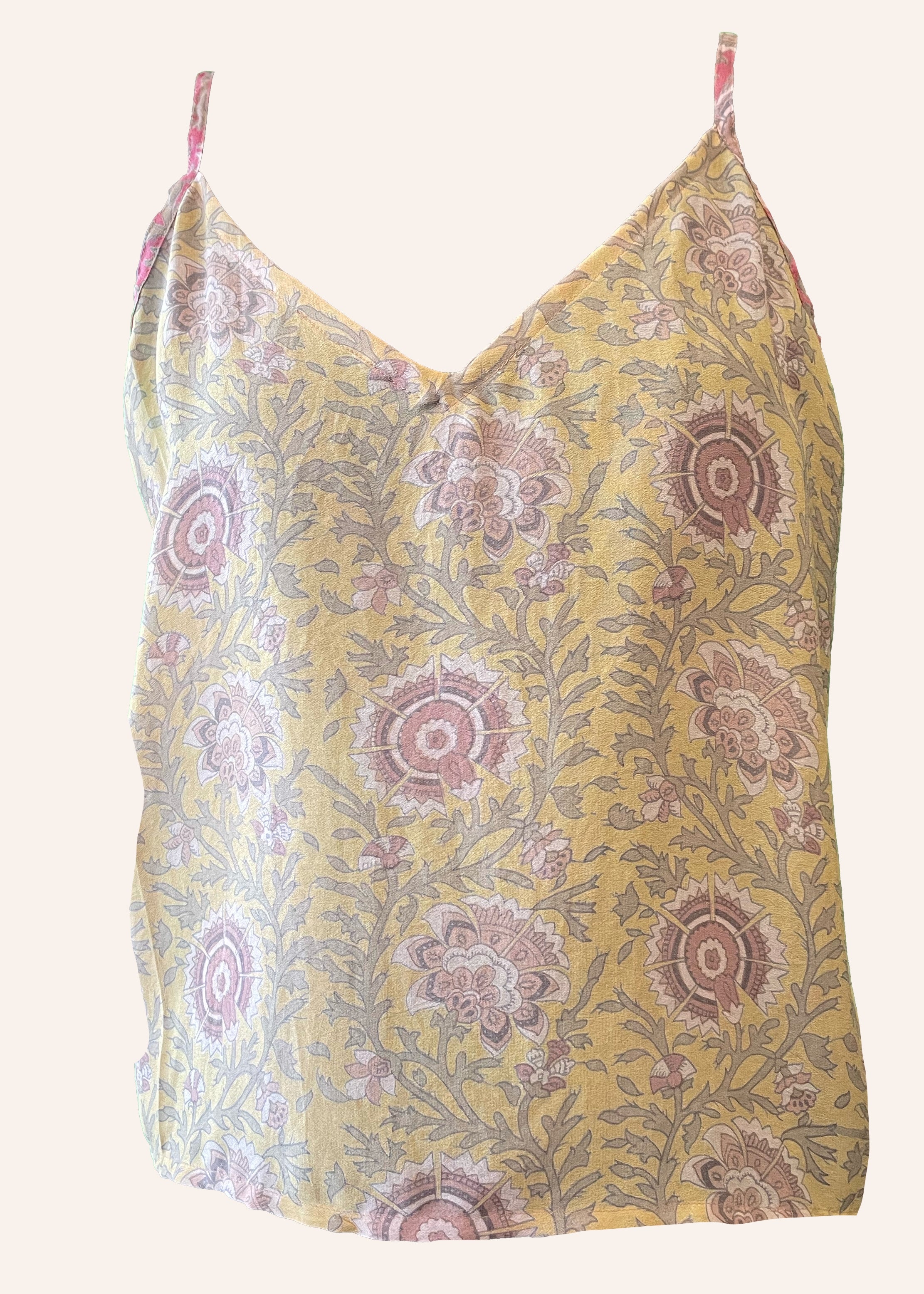 Reseda Silk Crepe Camisole Top ~ Ethereal XL
