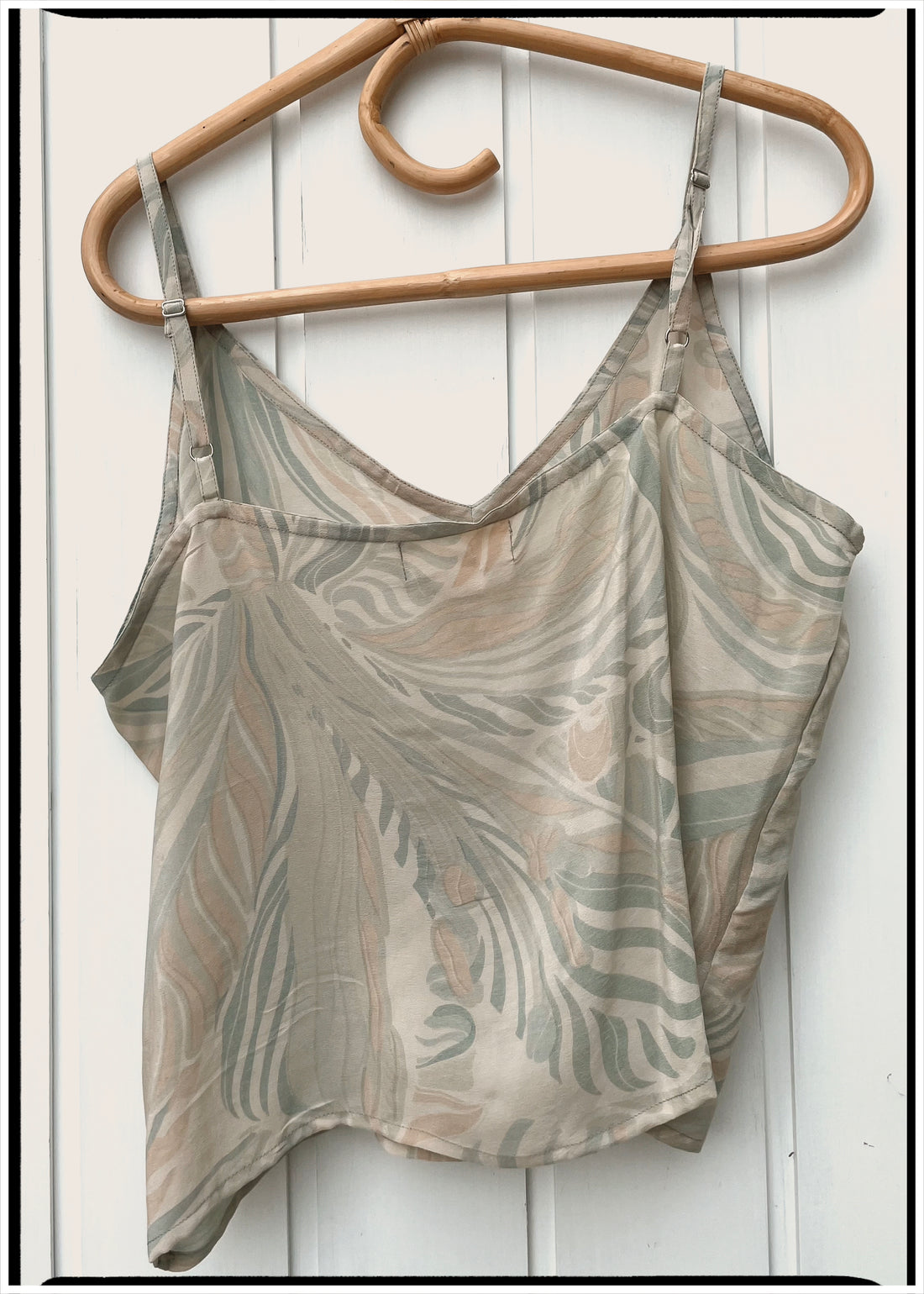 Reseda Silk Crepe Camisole Top ~ Pearl XL