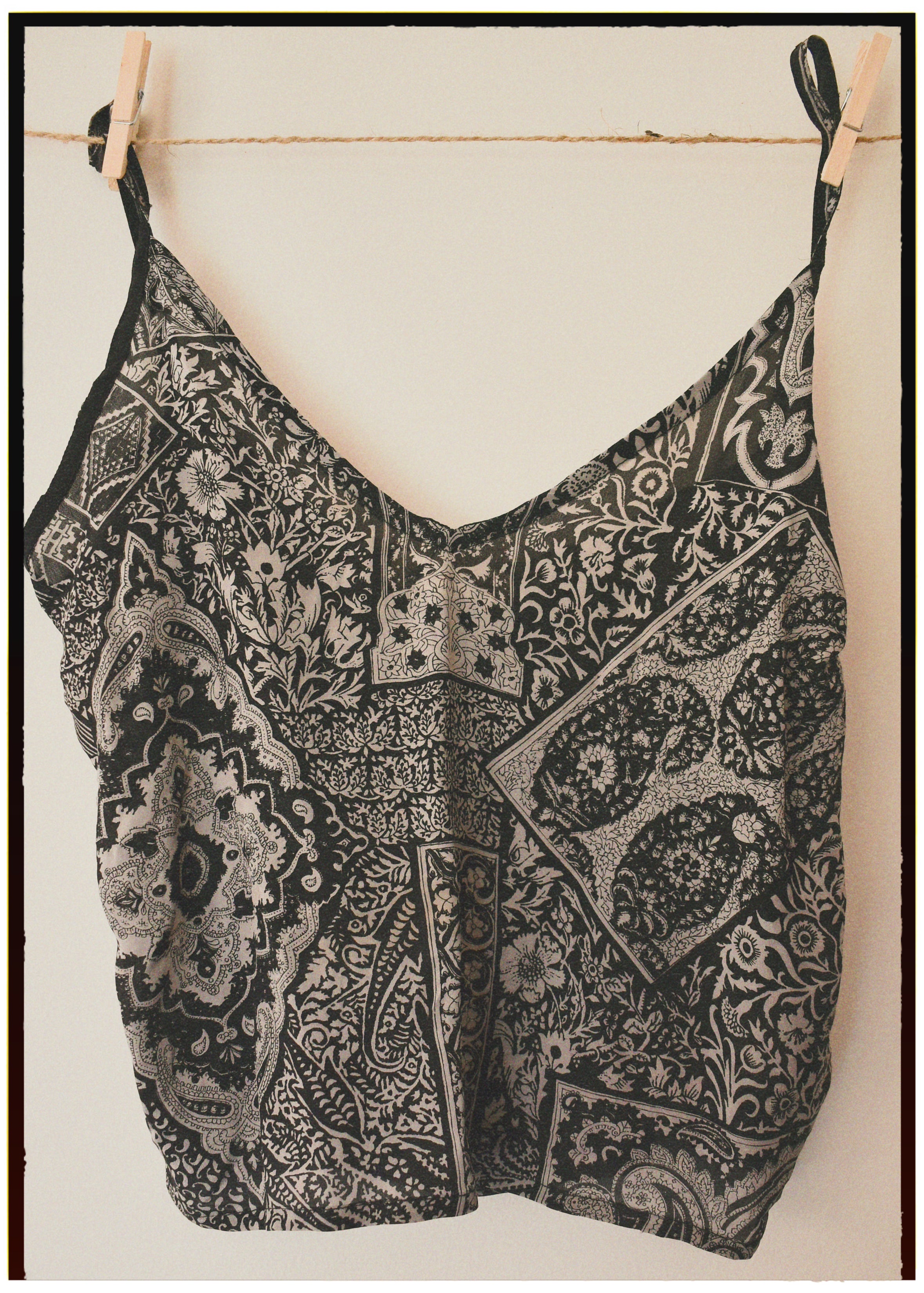 Reseda Silk Crepe Camisole Top ~ Salute M
