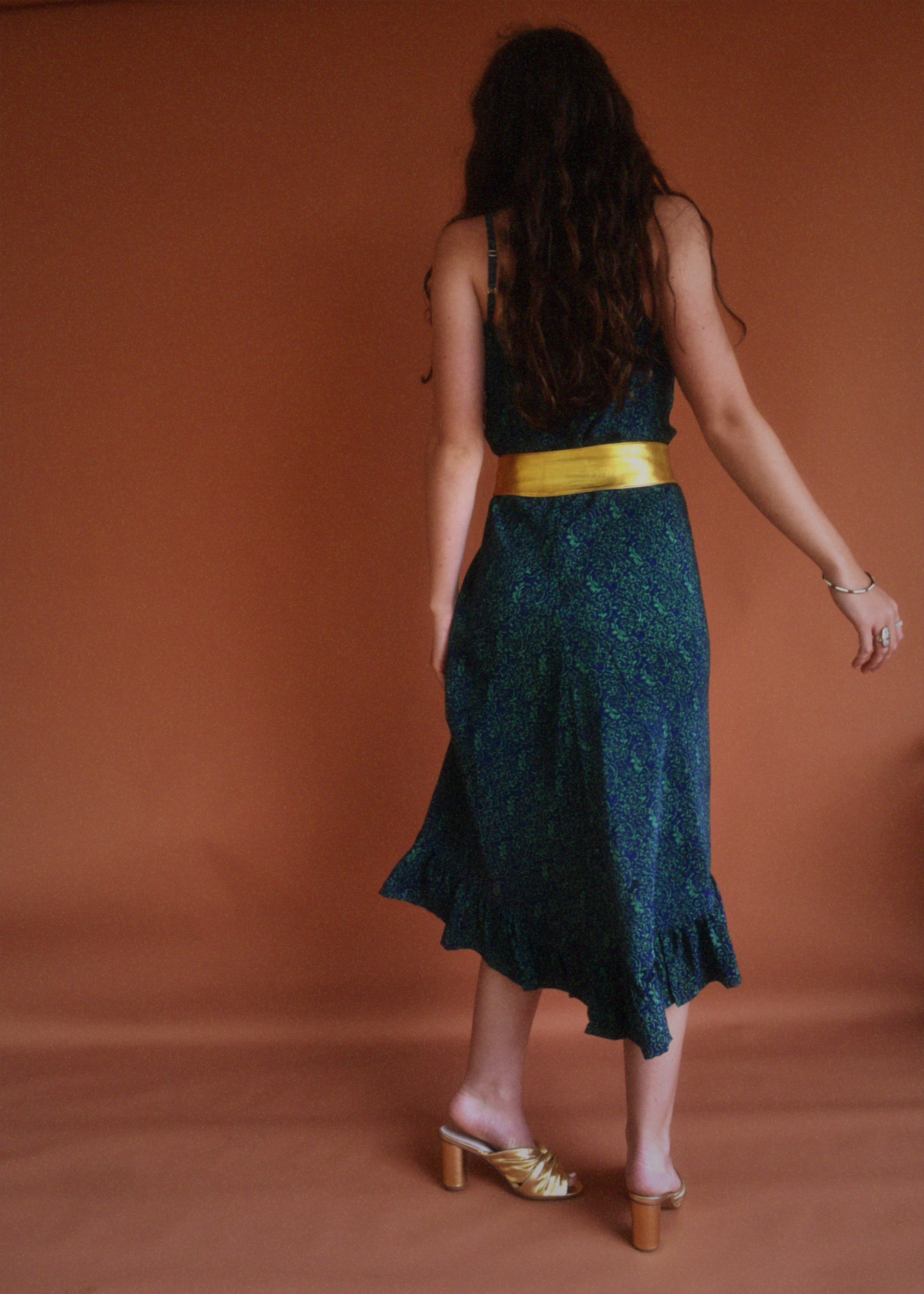 Rumex Silk Slip Dress ~ Saxony XL
