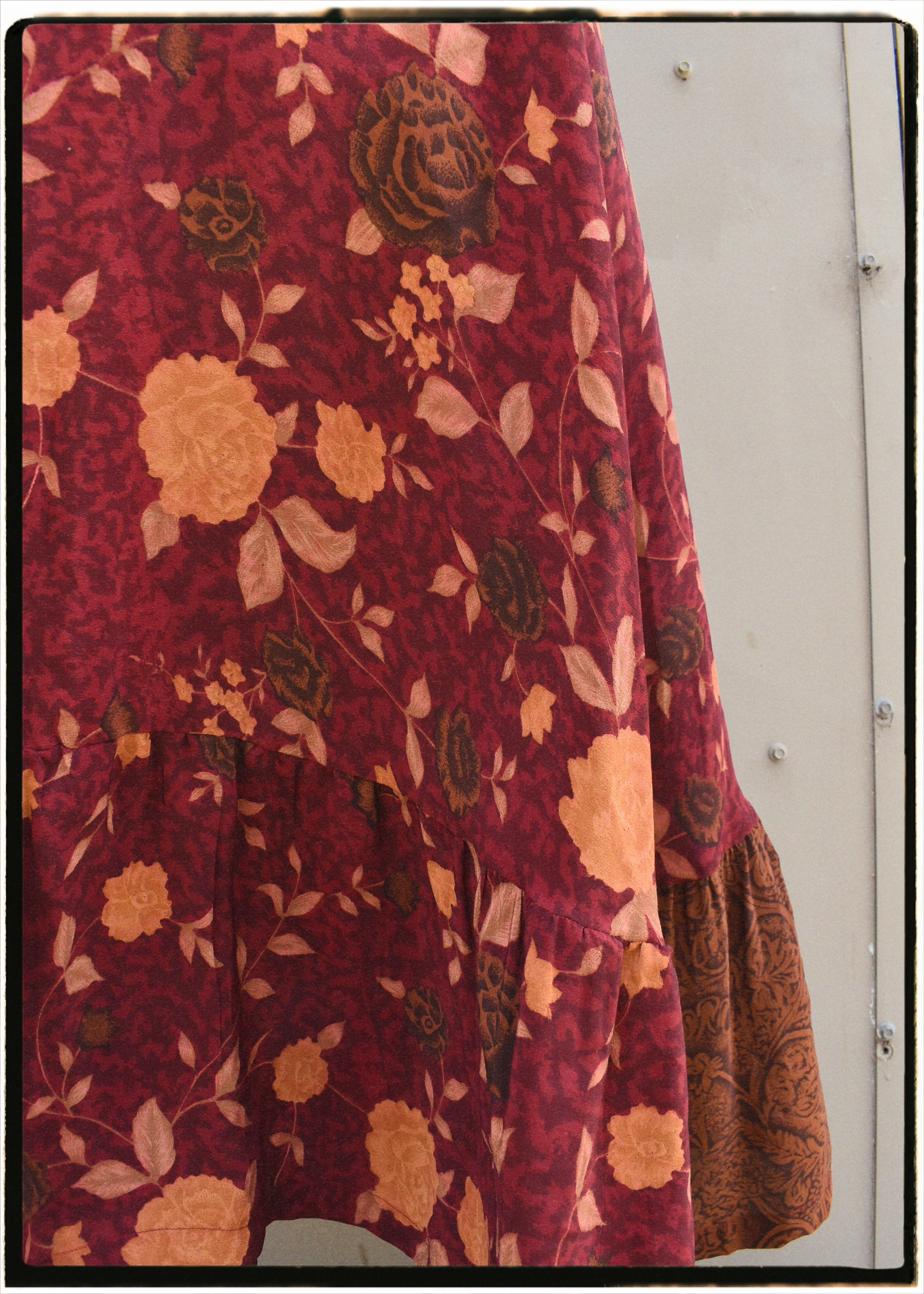 Eustoma Silk Crepe Swing Maxi Dress ~ Rosa M