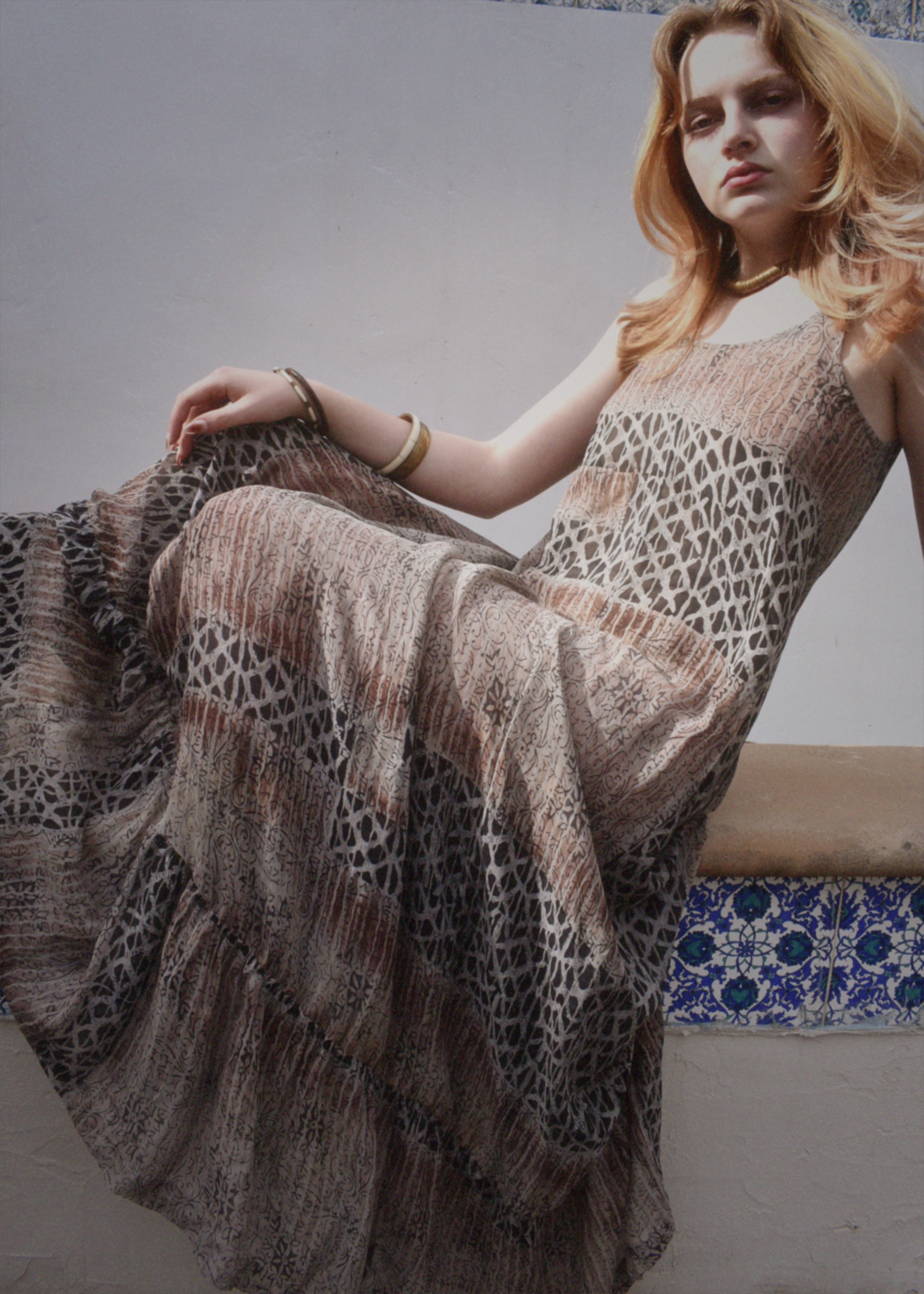 Eustoma Silk Crepe Swing Maxi Dress ~ Licorice S