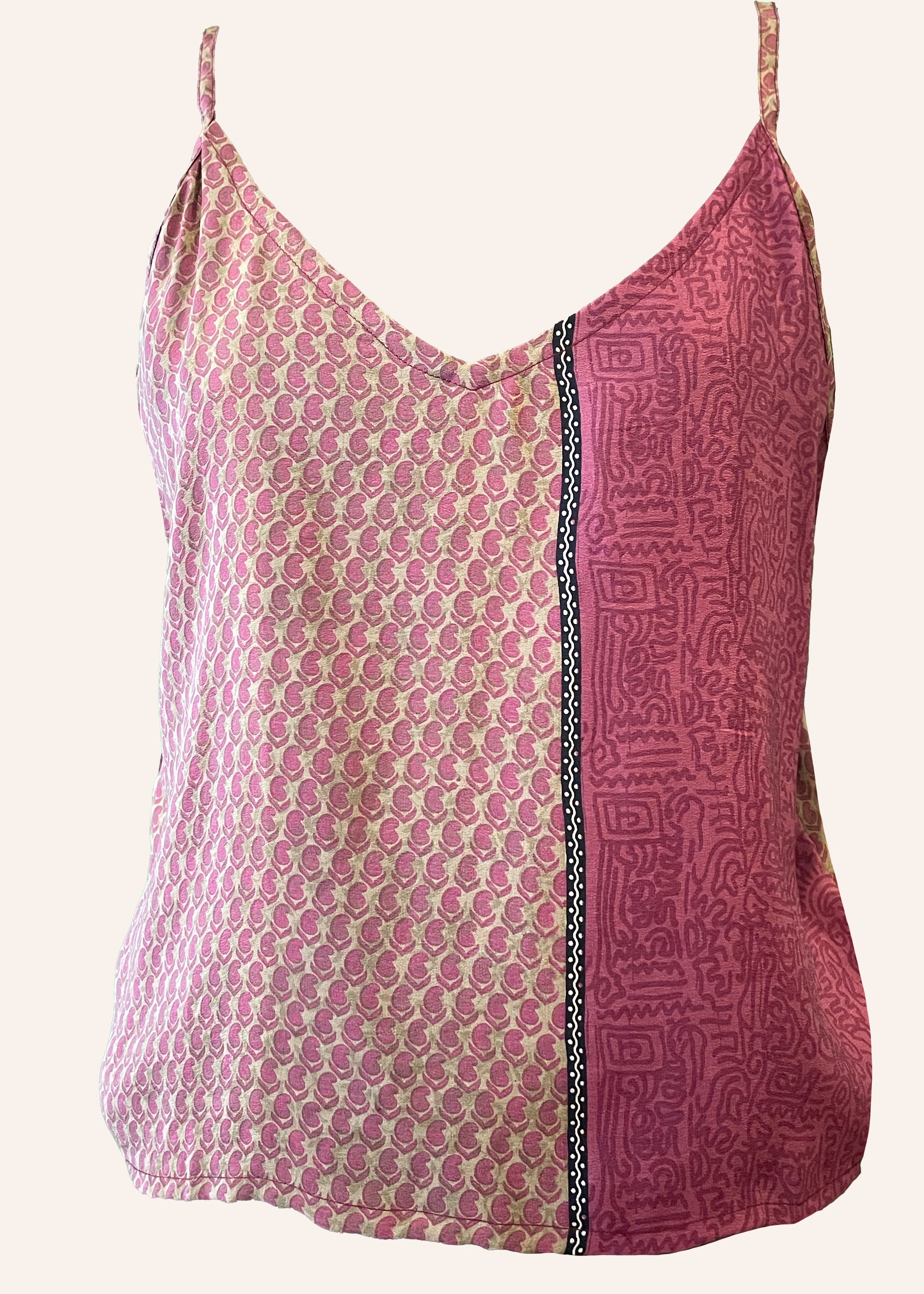 Reseda Silk Crepe Camisole Top ~ Hawthorn XL