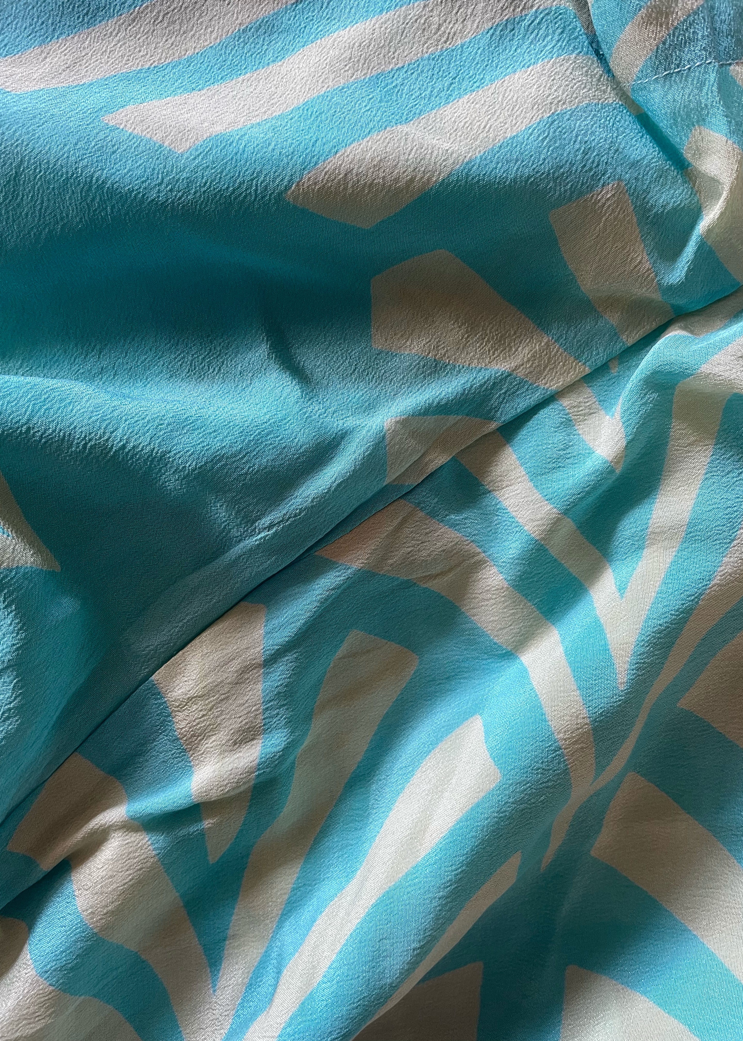 Fumaria Silk Shorts ~ Aqua XS