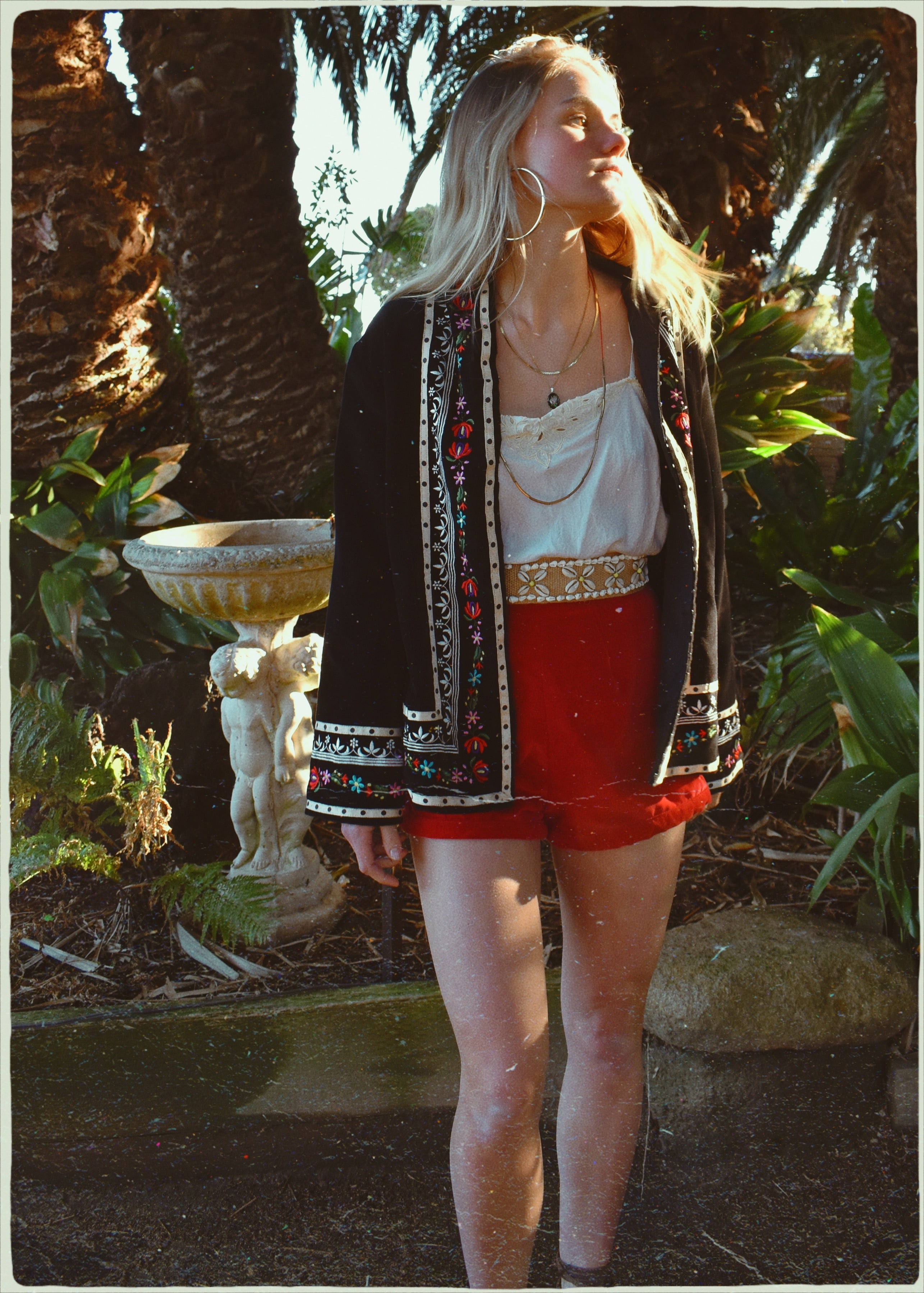 Fraxinus Embroidered Velvet Jacket