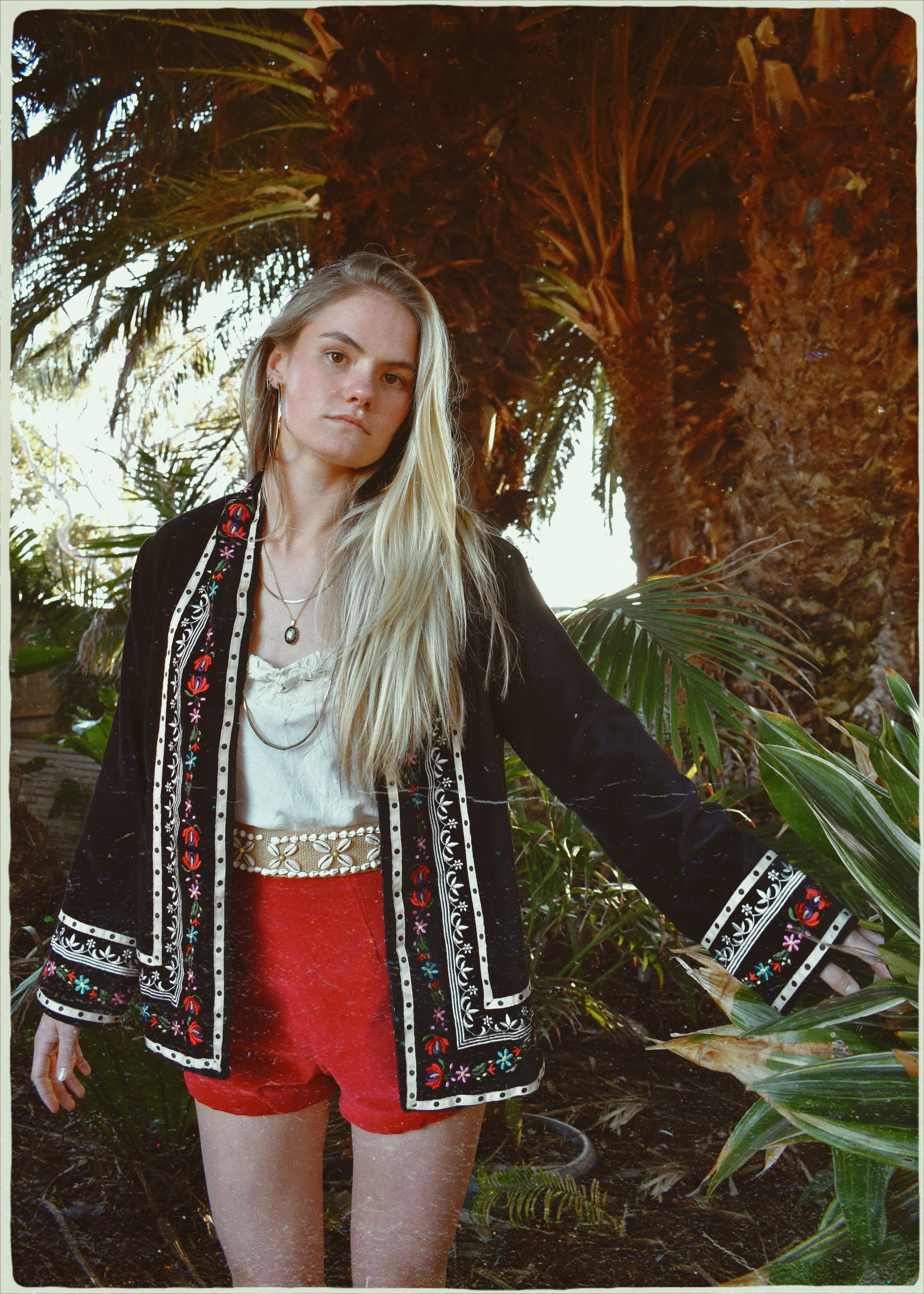 Fraxinus Embroidered Velvet Jacket
